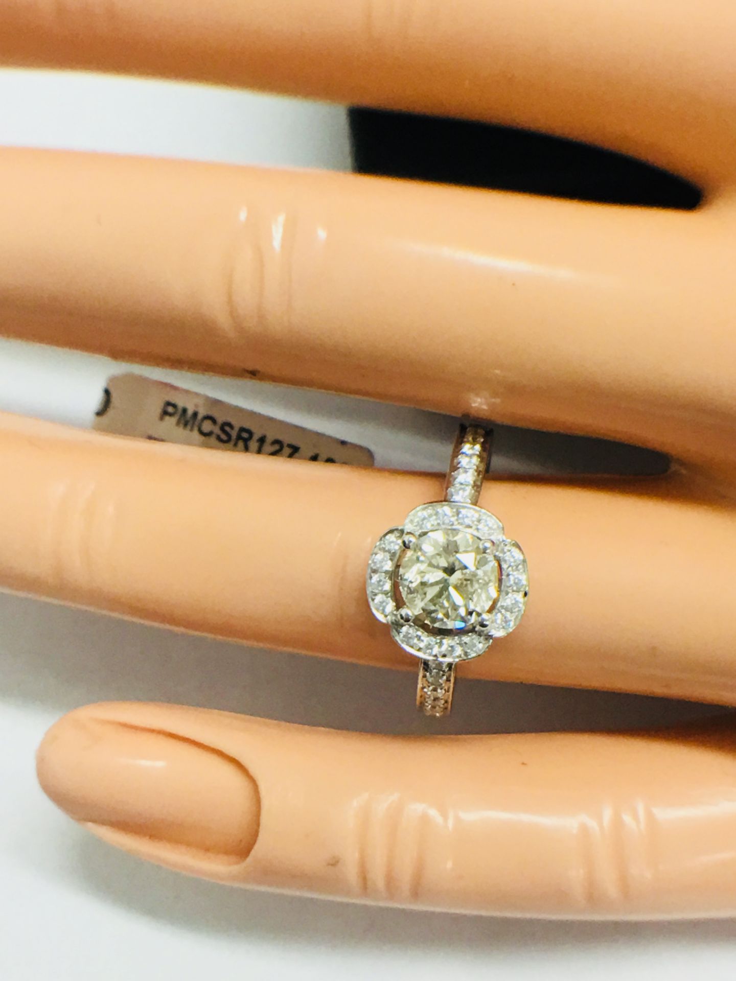 Platinum Art Deco Style Ring, - Image 10 of 10