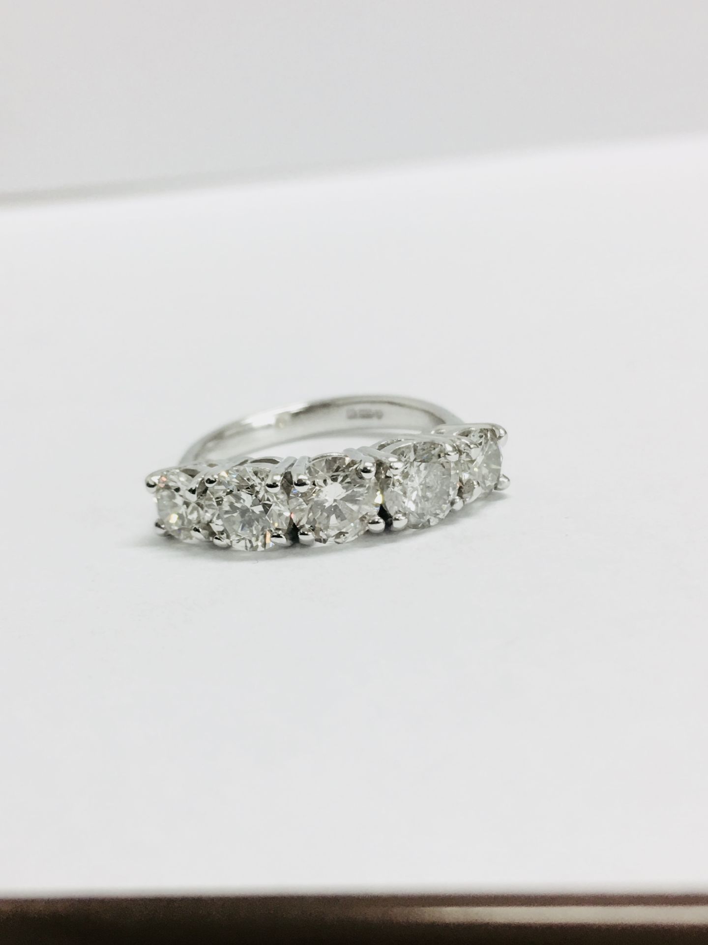 2.10Ct Diamond 5 Stone Ring, - Image 5 of 19