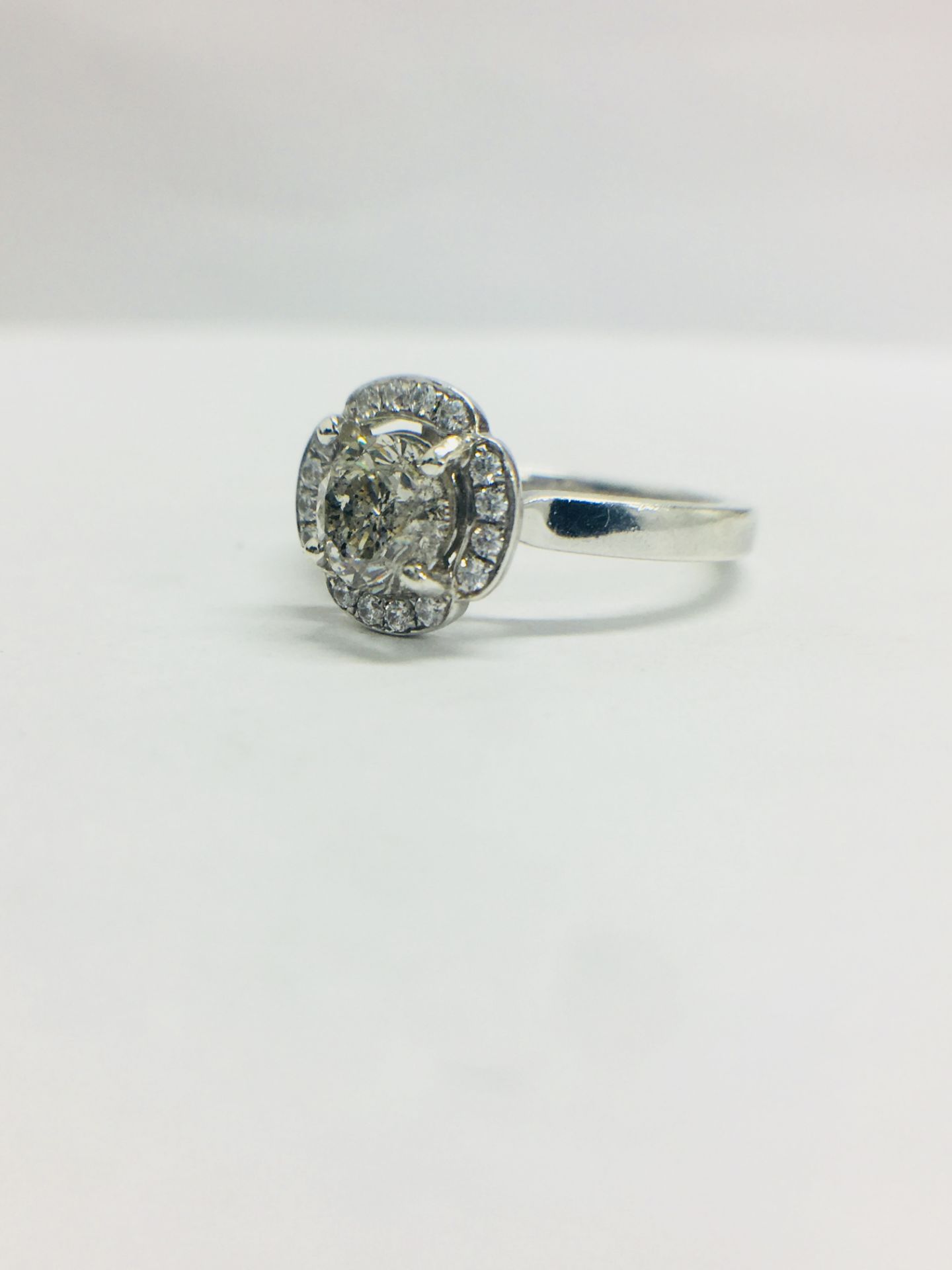 Platinum Art Deco Style Diamond Ring, - Image 2 of 10