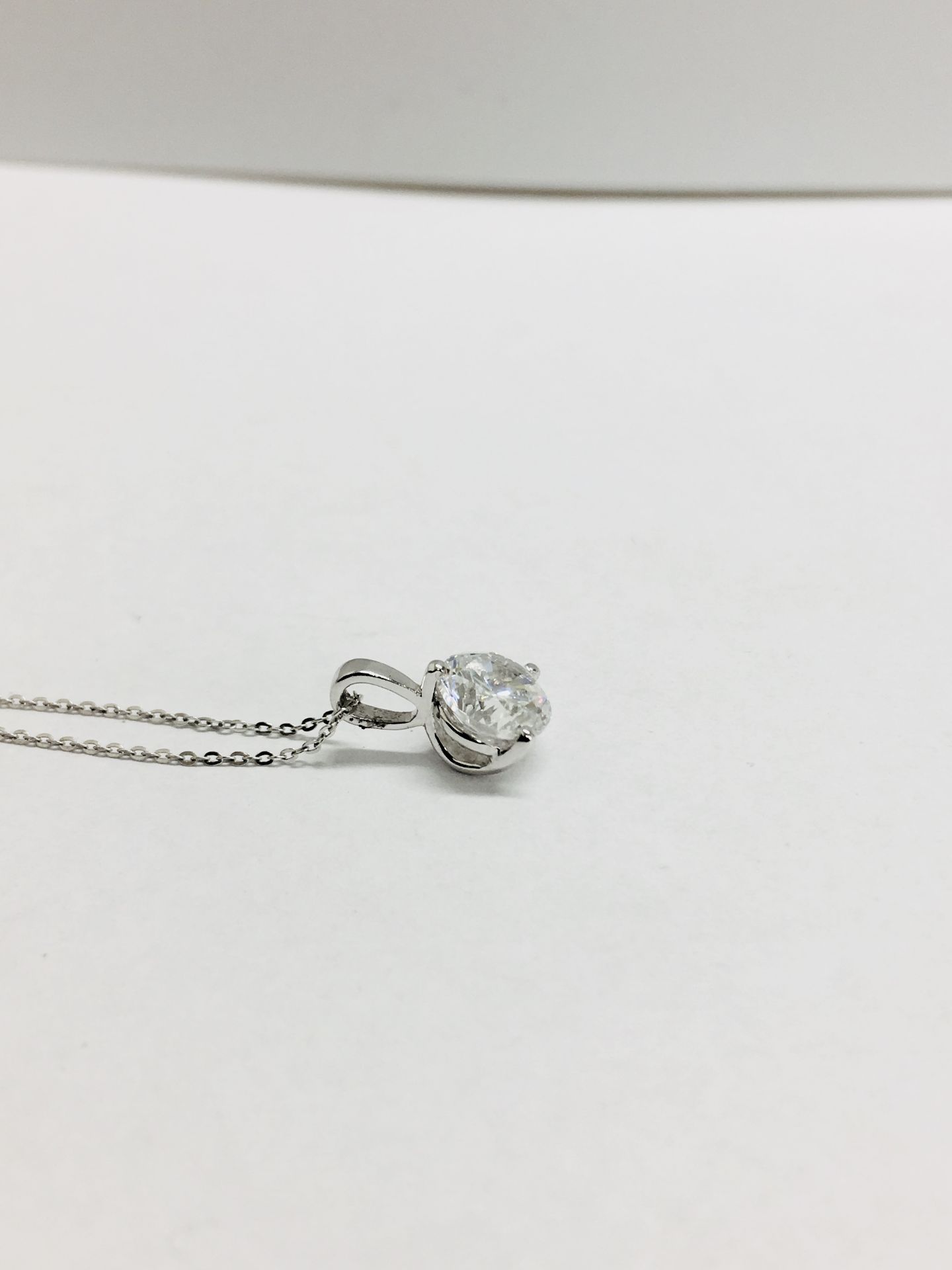 1.00Ct Diamond Solitaire Pendant Set In A Platinum 3 Claw Setting. - Image 5 of 12