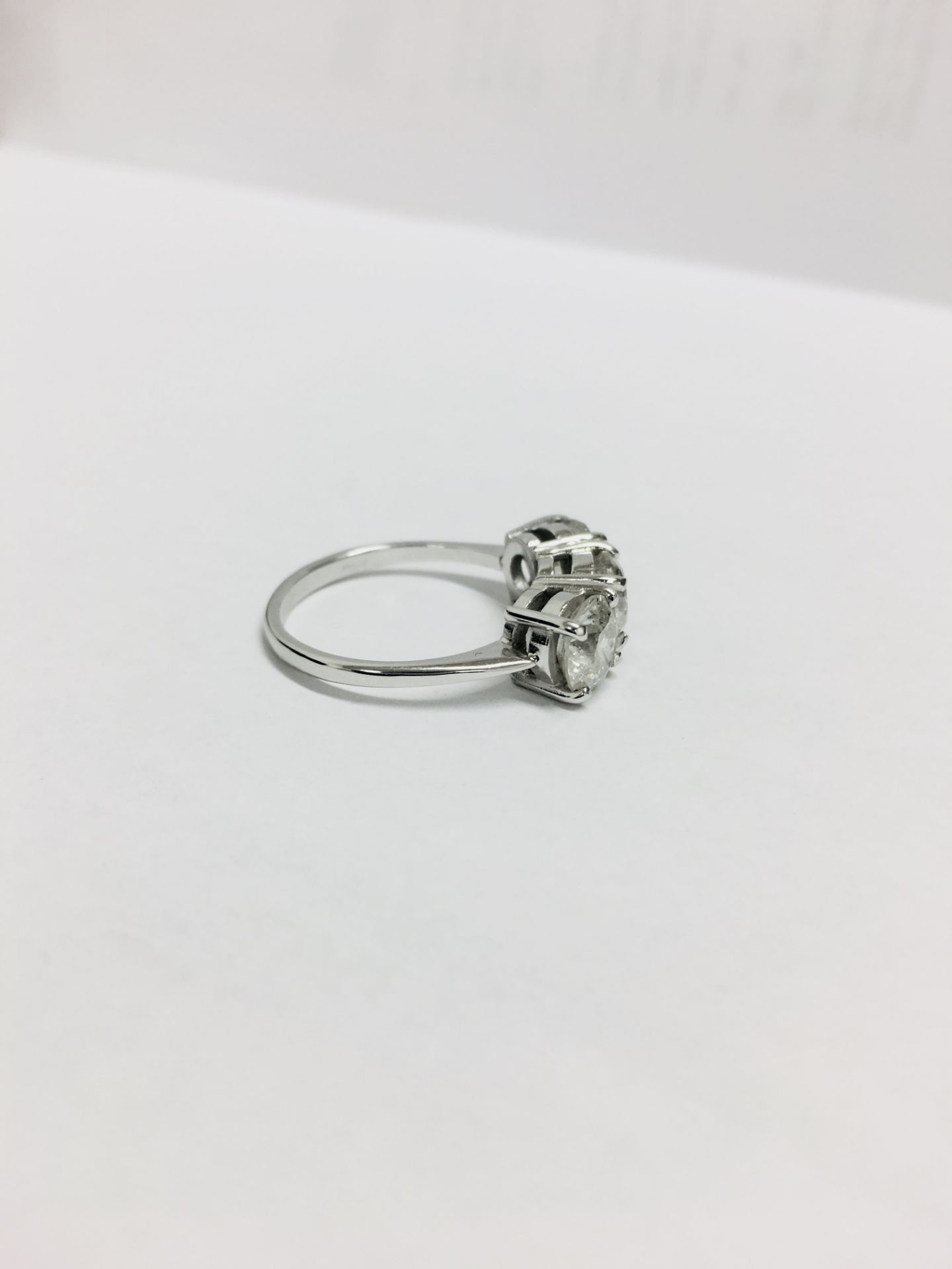 3.03Ct Diamond Three Stone Ring, - Image 5 of 8