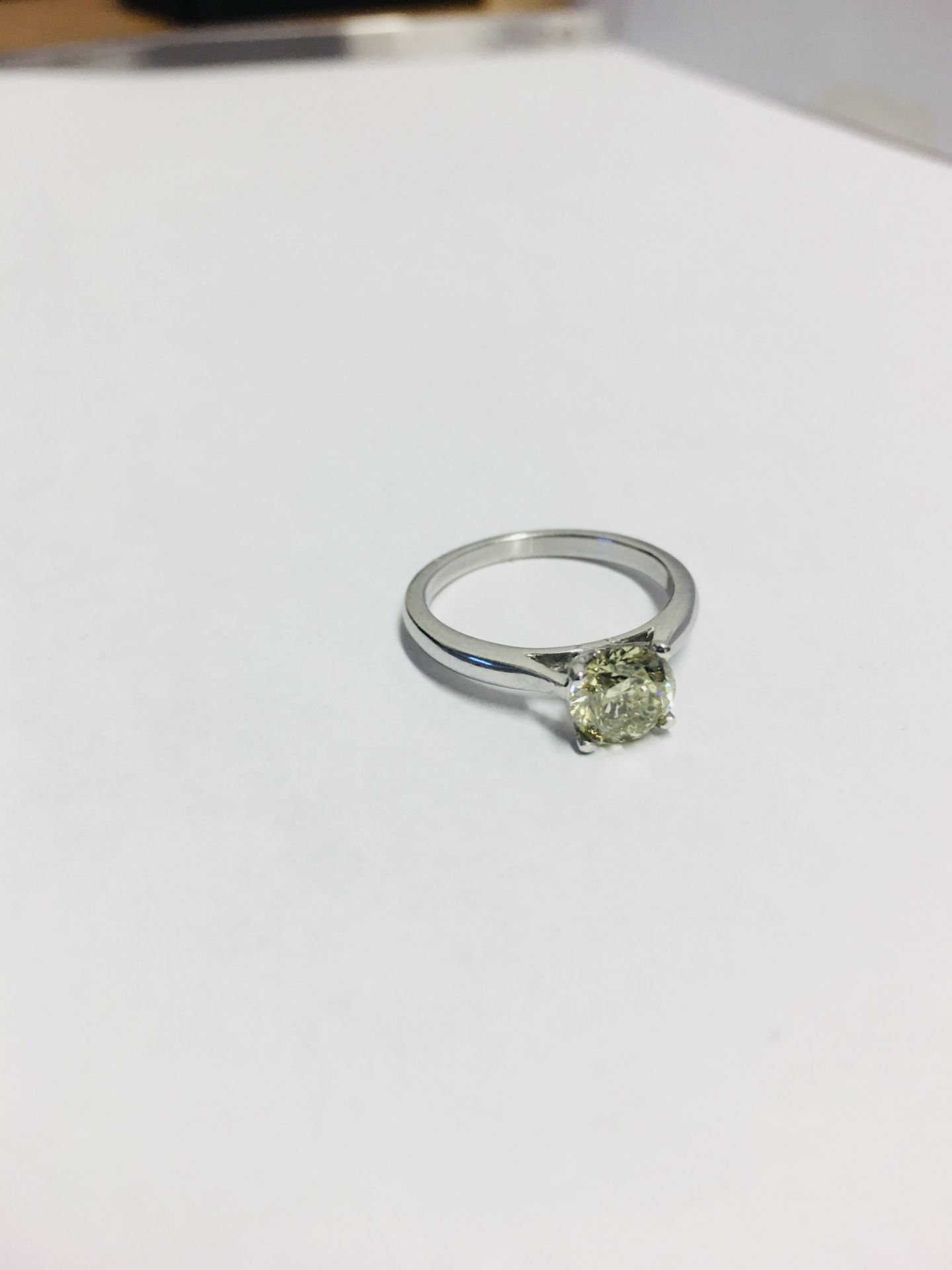 0.50Ct Diamond Set Solitaire Ring Set In Platinum. - Image 4 of 4