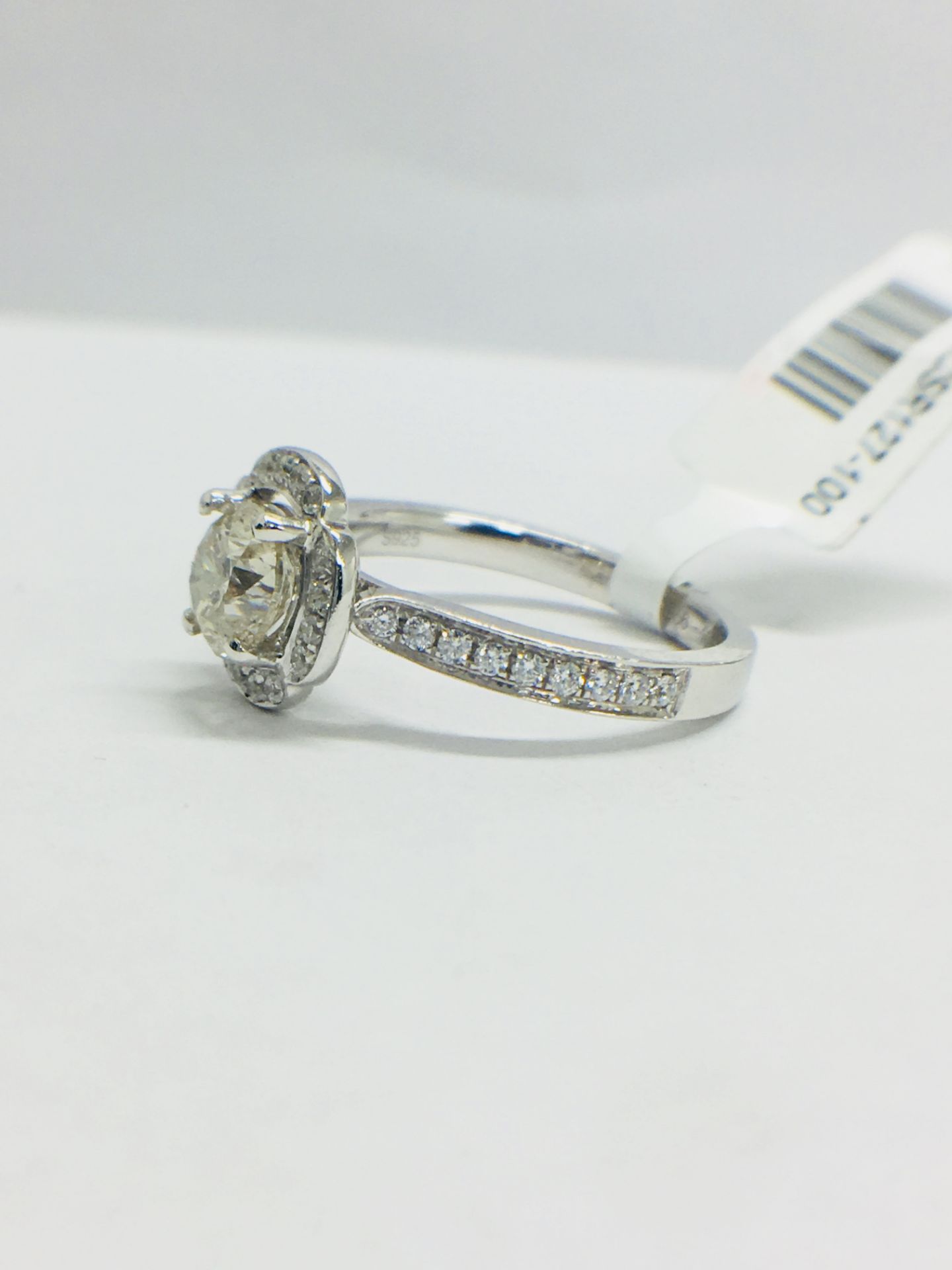 Platinum Art Deco Style Ring, - Image 3 of 10