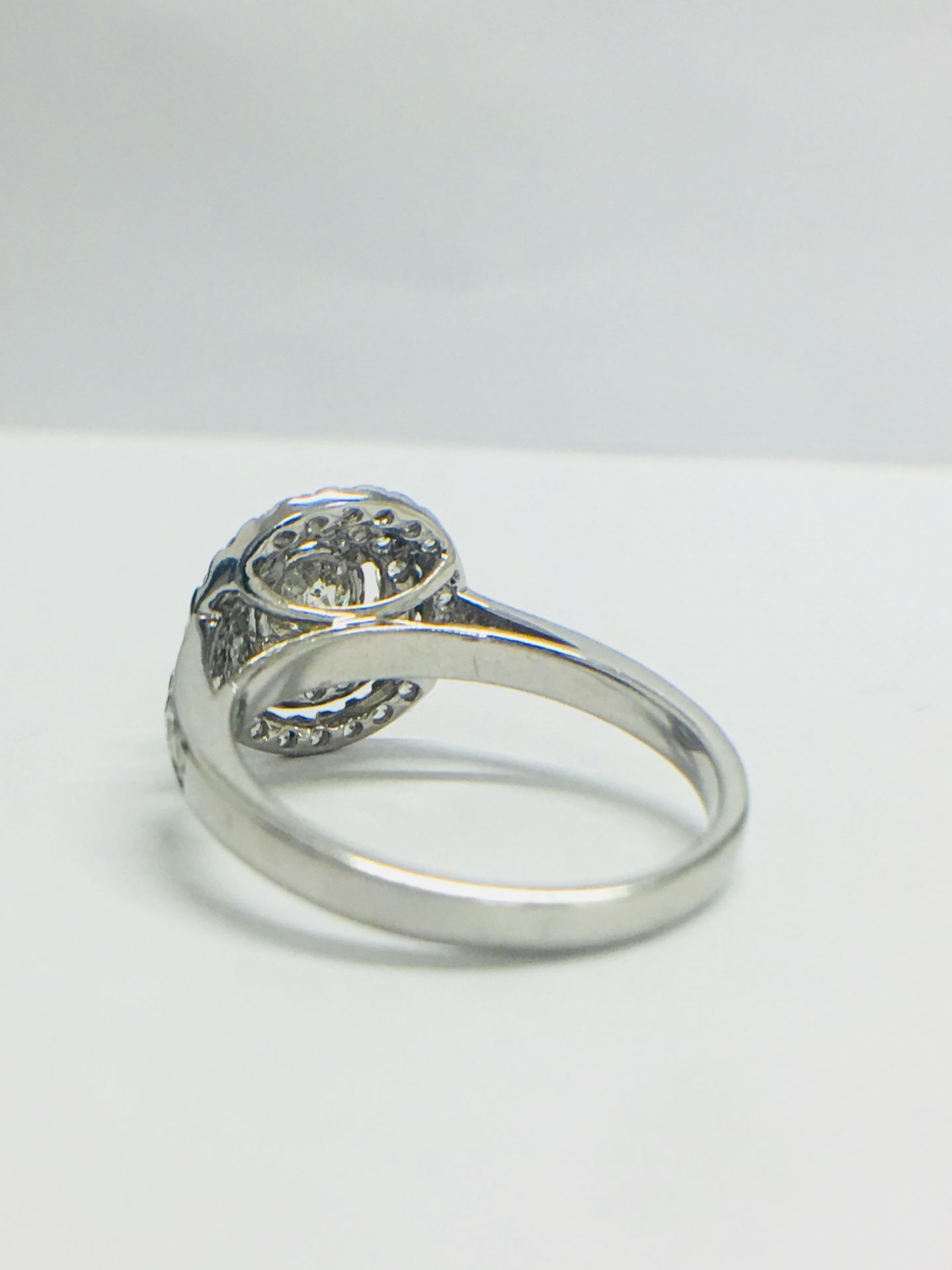 Platinum Double Halo Style Ring1.40Ct Total Diamond Weight, - Image 5 of 11