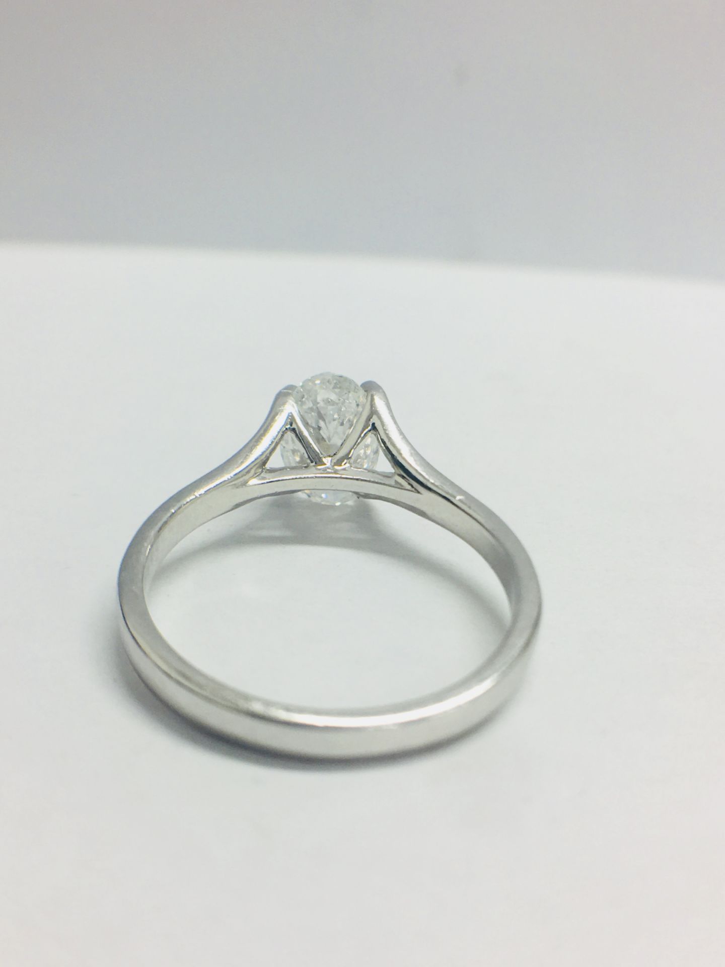 1Ct Oval Cut Diamond Solitaire Ring, - Image 6 of 11