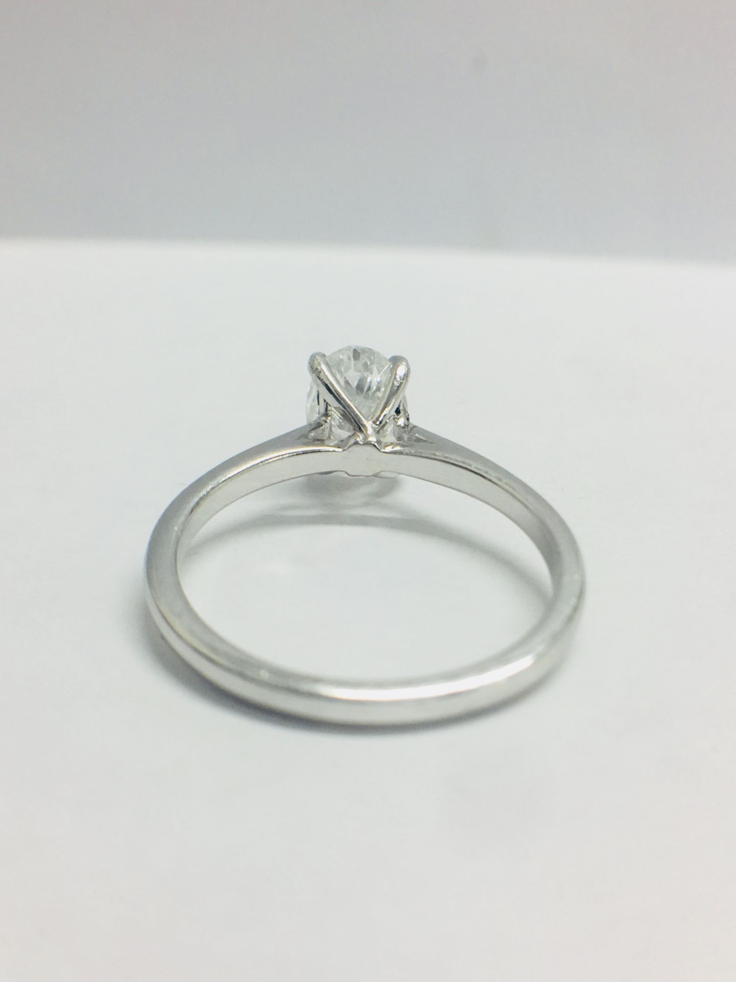 1Ct Oval Cut Diamond Solitaire Ring, - Image 5 of 11