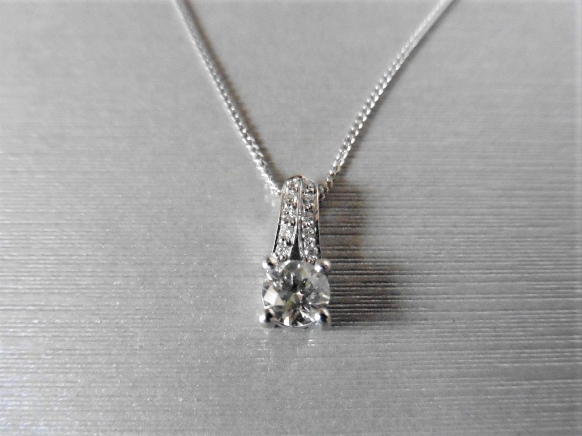 0.50Ct Diamond Set Pendant With A Brilliant Cut Diamond, I Colour, I1 Clarity. - Image 2 of 12