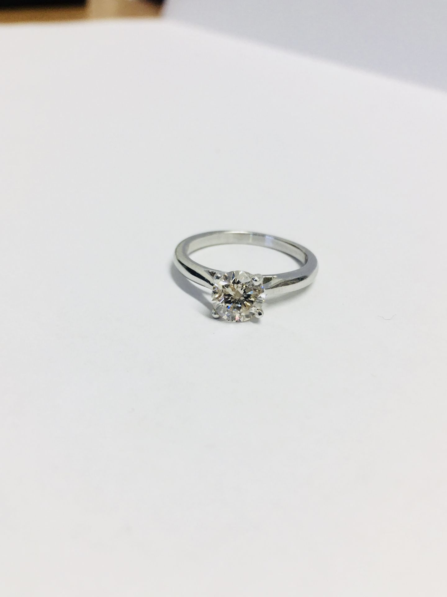 1.01Ct Diamond Solitaire Ring Set In 18Ct White Gold.
