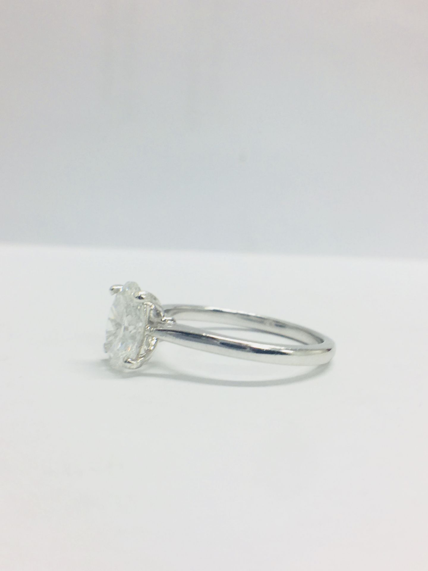 1Ct Oval Cut Diamond Solitaire Ring, - Image 3 of 11