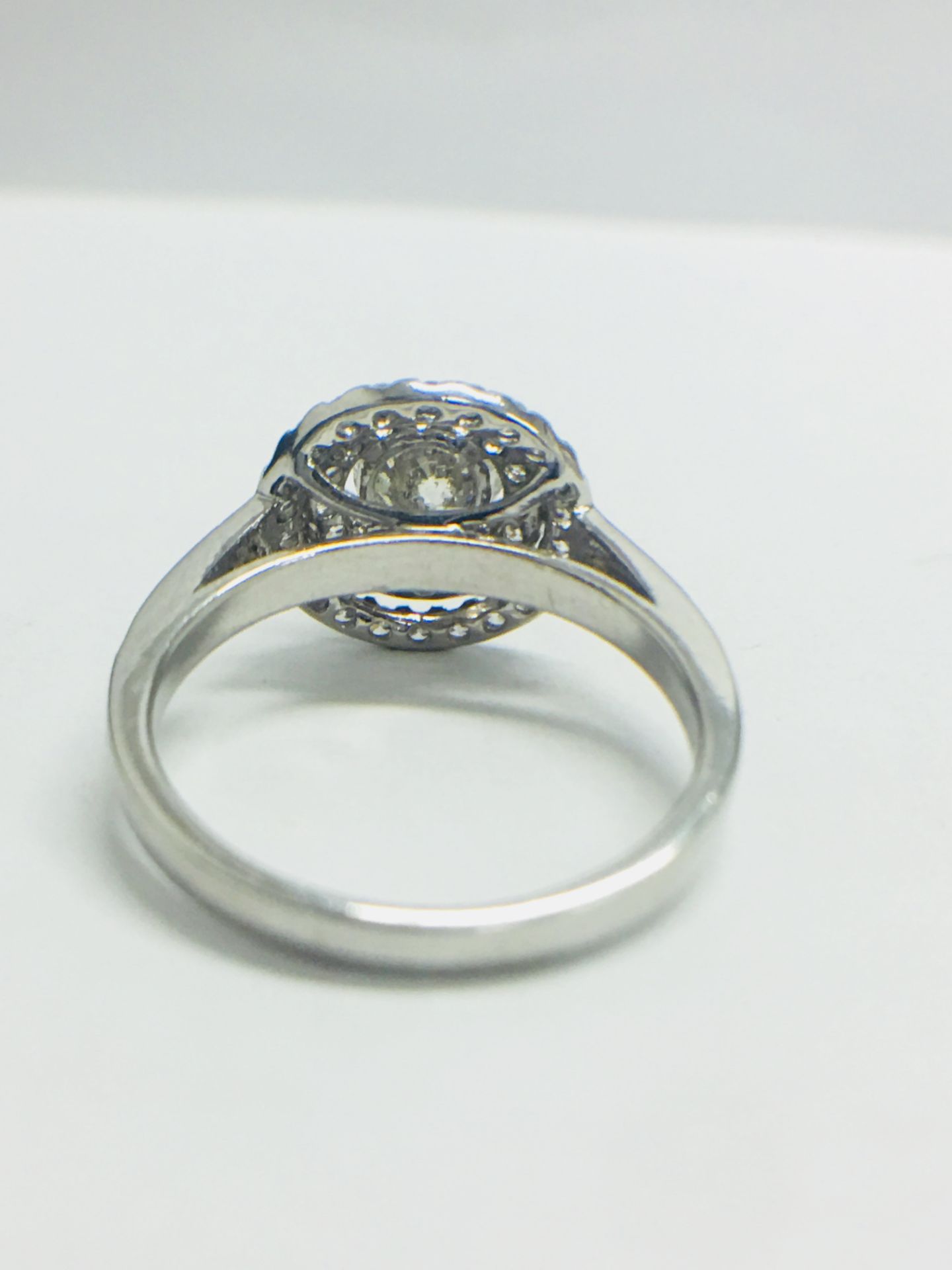Platinum Double Halo Style Ring1.40Ct Total Diamond Weight, - Image 6 of 11