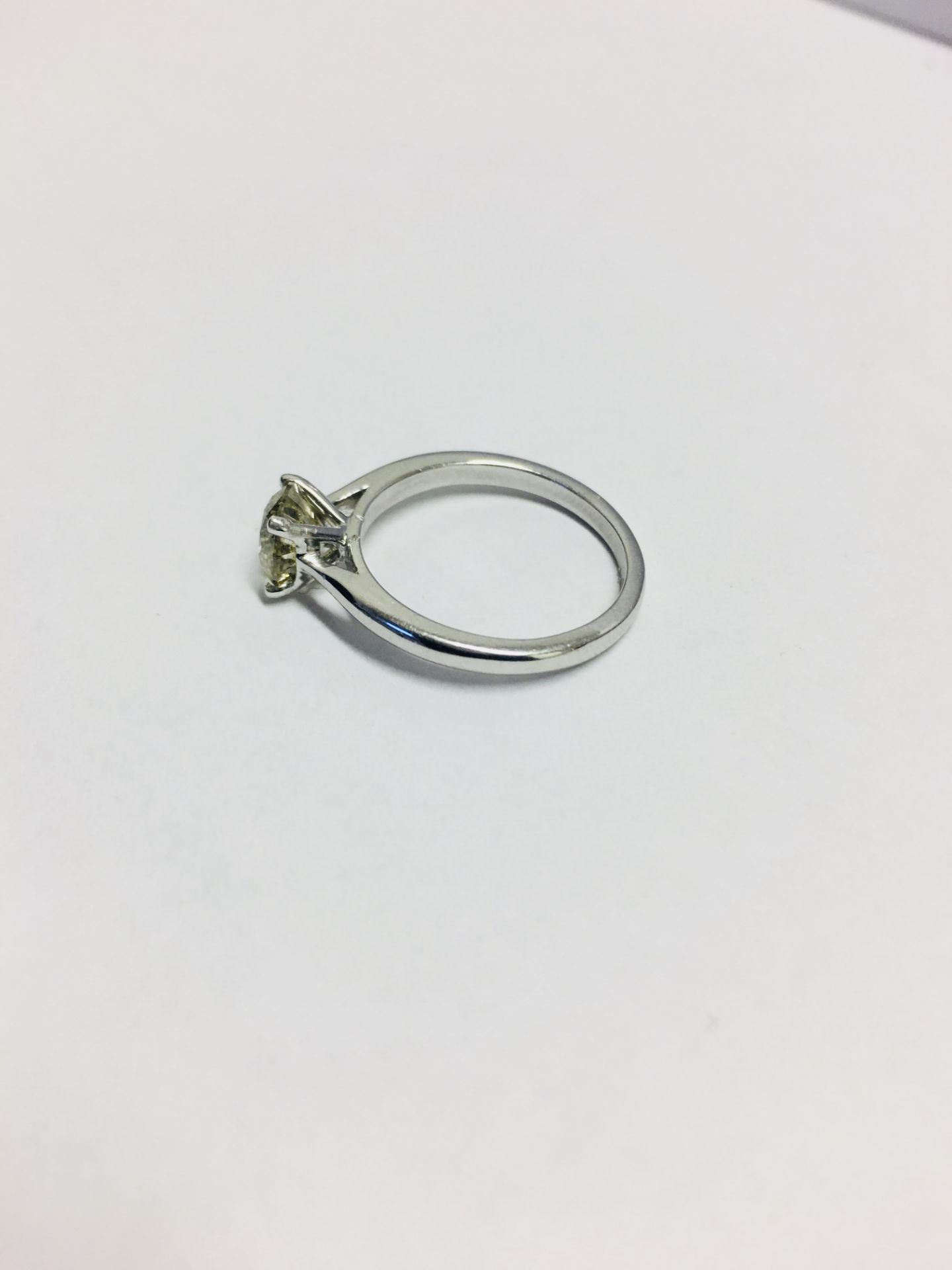 0.50Ct Diamond Set Solitaire Ring Set In Platinum. - Image 3 of 4