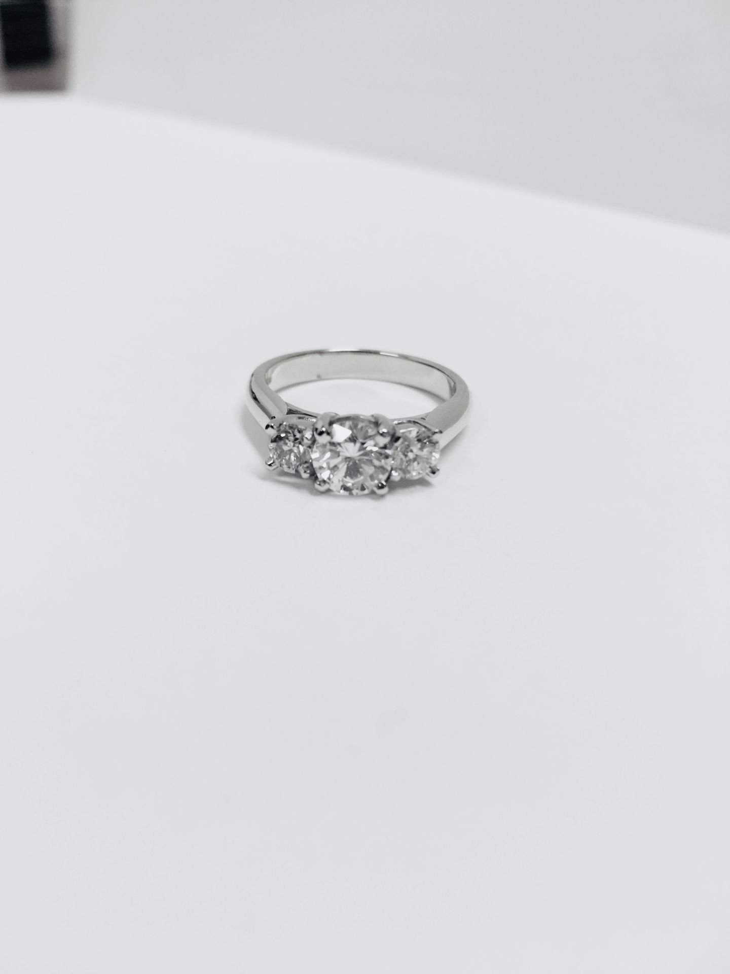 1.15Ct Diamond Three Stone Ring . - Image 2 of 23