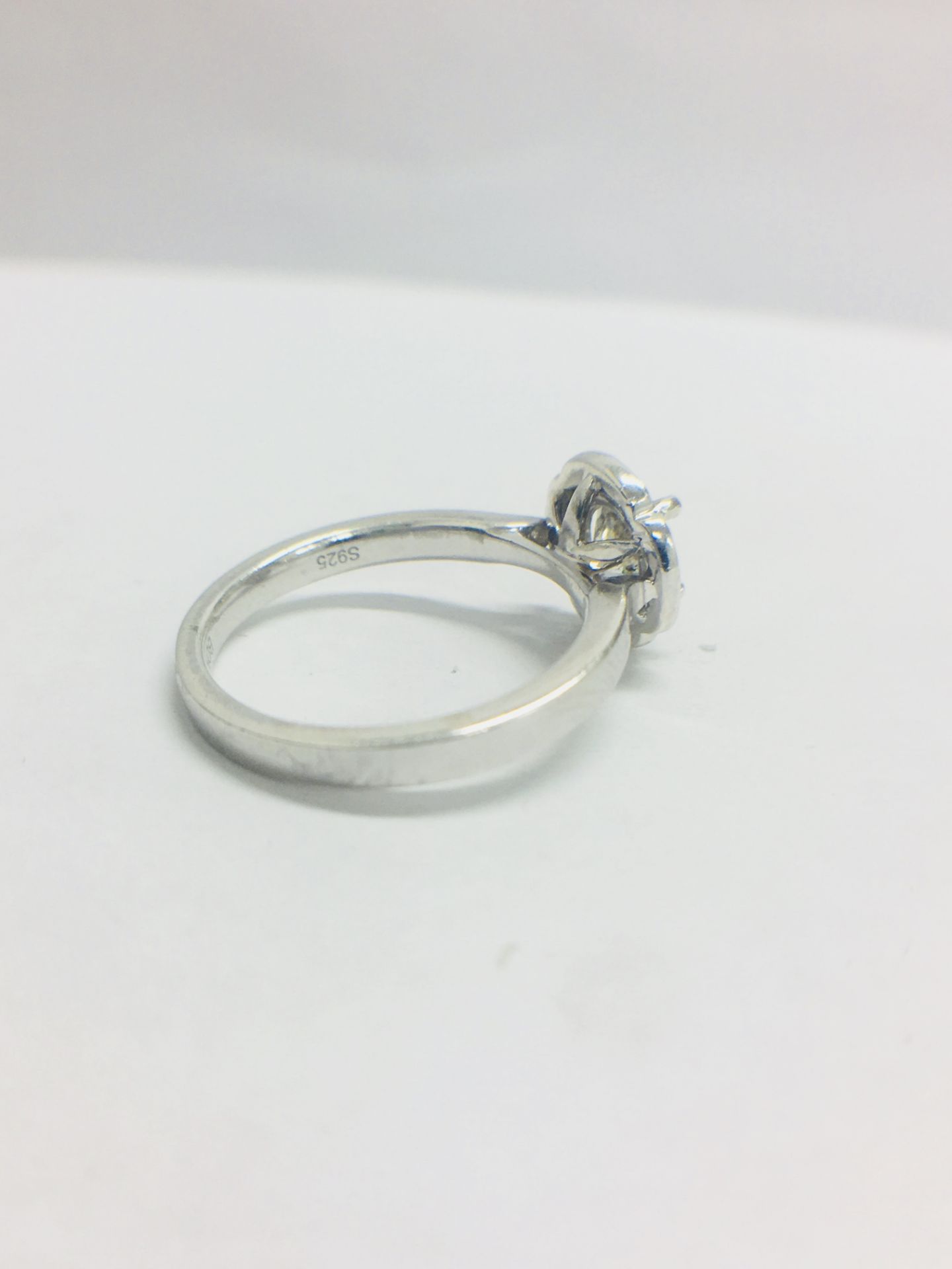 Platinum Art Deco Style Diamond Ring, - Image 6 of 10