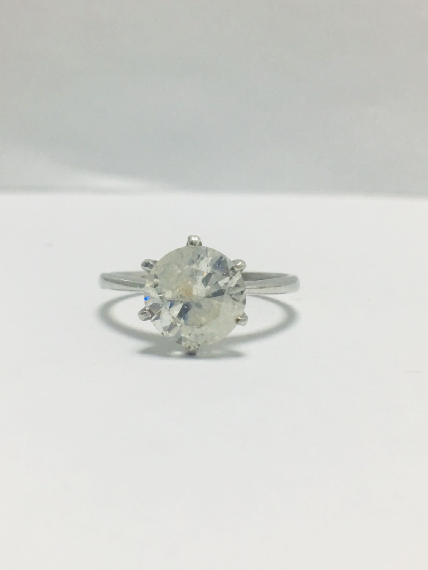 2.08Ct Brilliant Cut Solitaire Ring Set In Platinum