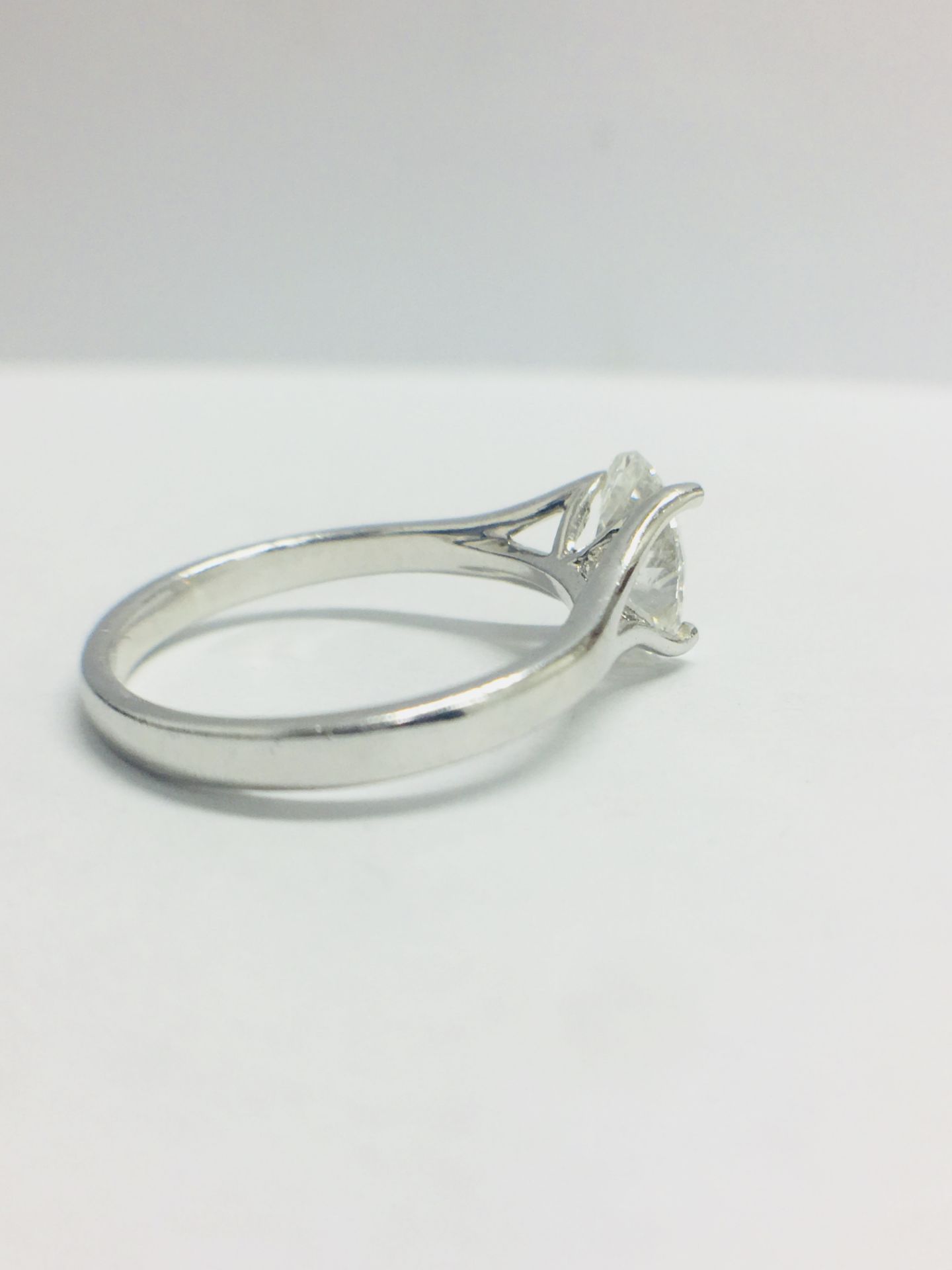 1Ct Oval Cut Diamond Solitaire Ring, - Image 7 of 11