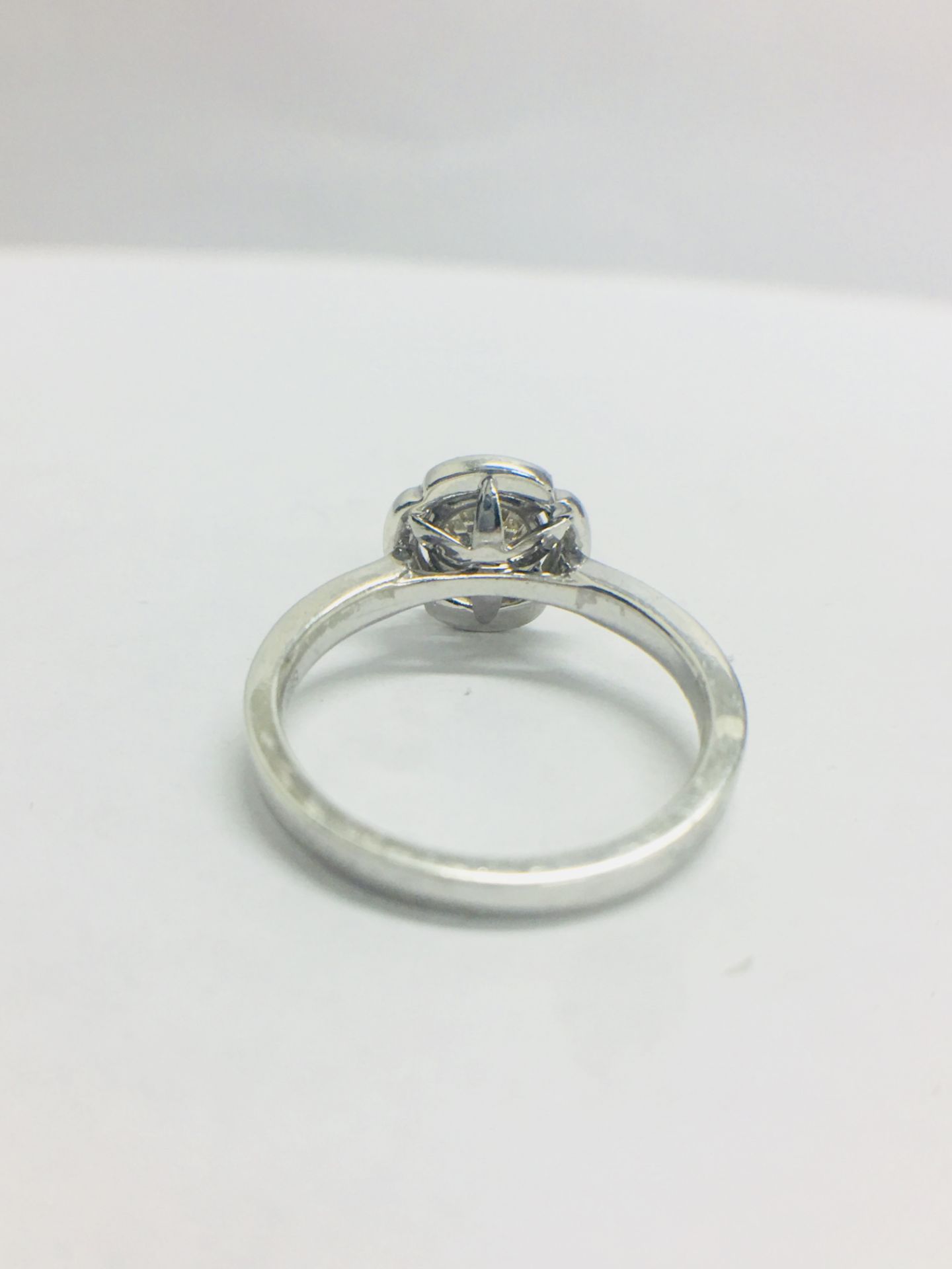 Platinum Art Deco Style Diamond Ring, - Image 5 of 10