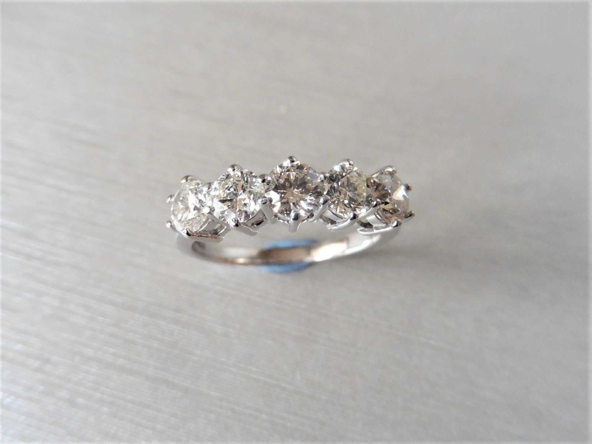 2.50Ct Diamond Five Stone Ring. - Image 2 of 10