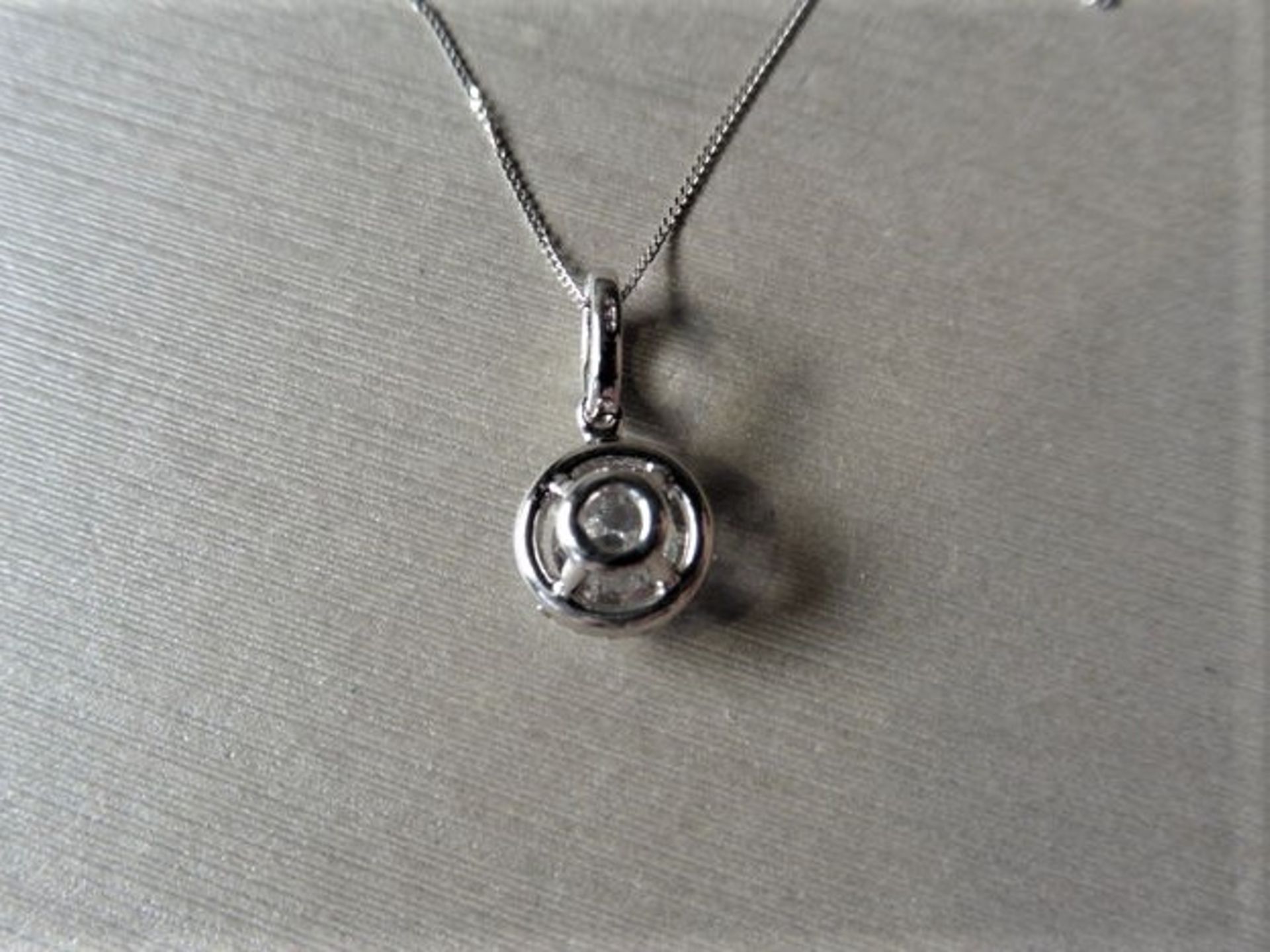 1Ct Diamond Set Pendant In 18Ct White Gold. - Image 2 of 2