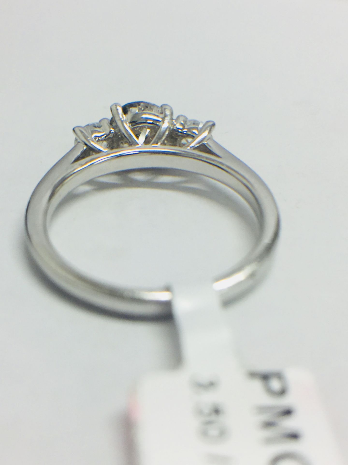 Platinum Diamond Trilogy Ring, - Image 6 of 10