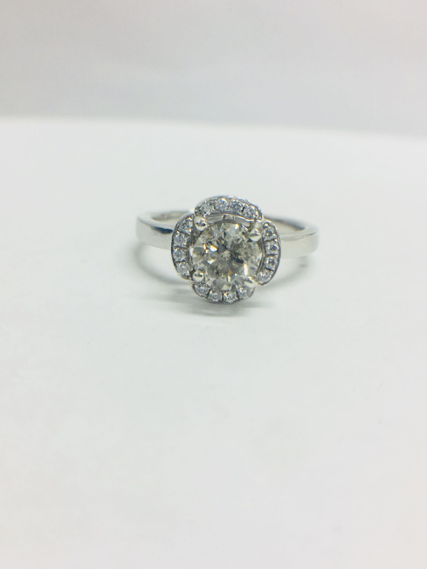 Platinum Art Deco Style Diamond Ring, - Image 9 of 10