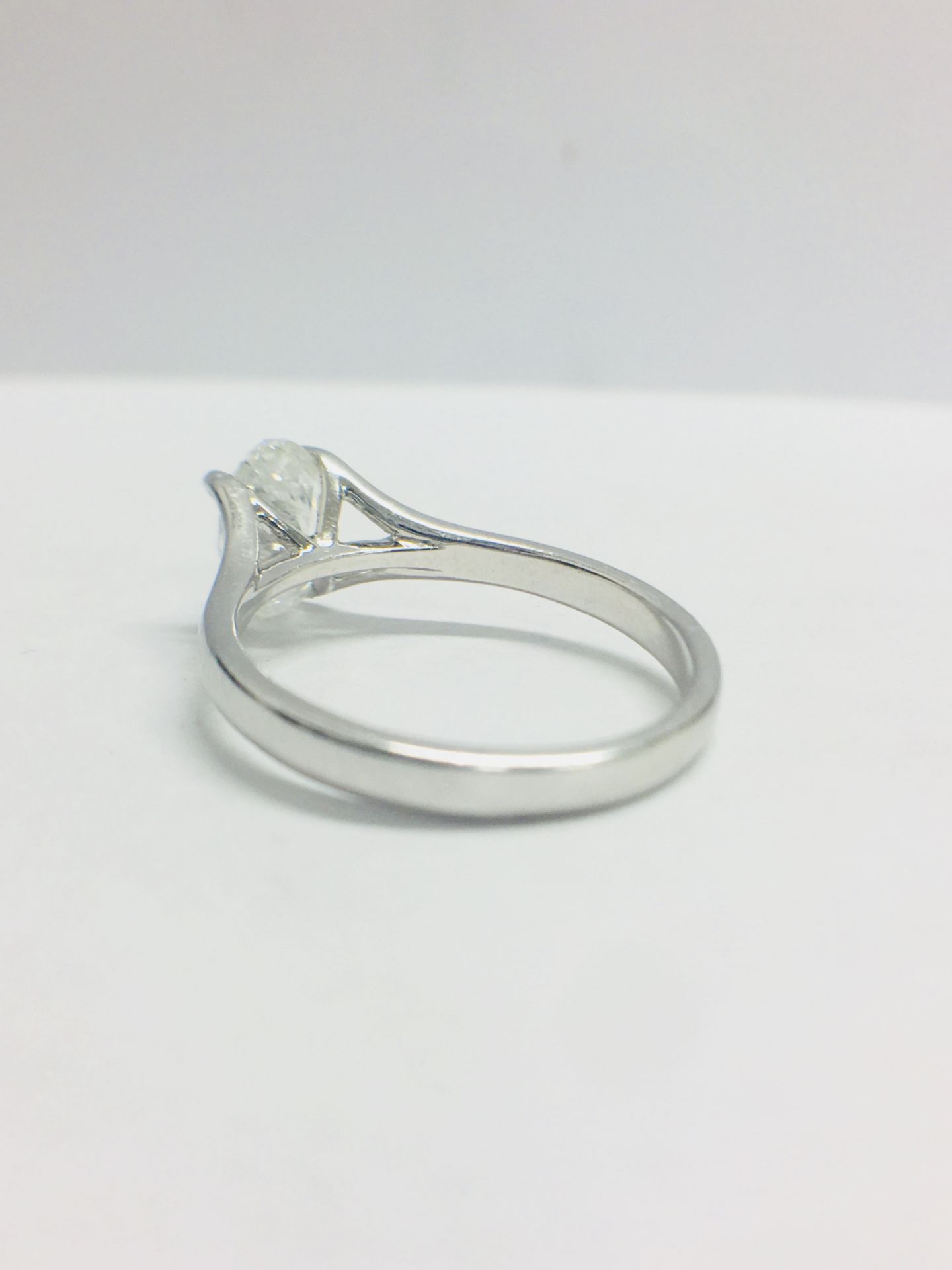 1Ct Oval Cut Diamond Solitaire Ring, - Image 5 of 11