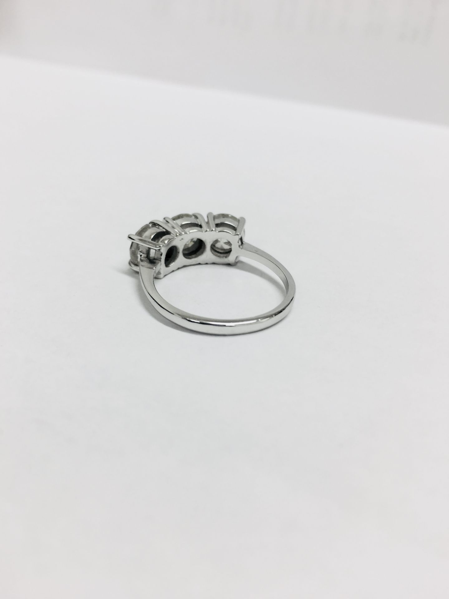 3.03Ct Diamond Three Stone Ring, - Image 4 of 8