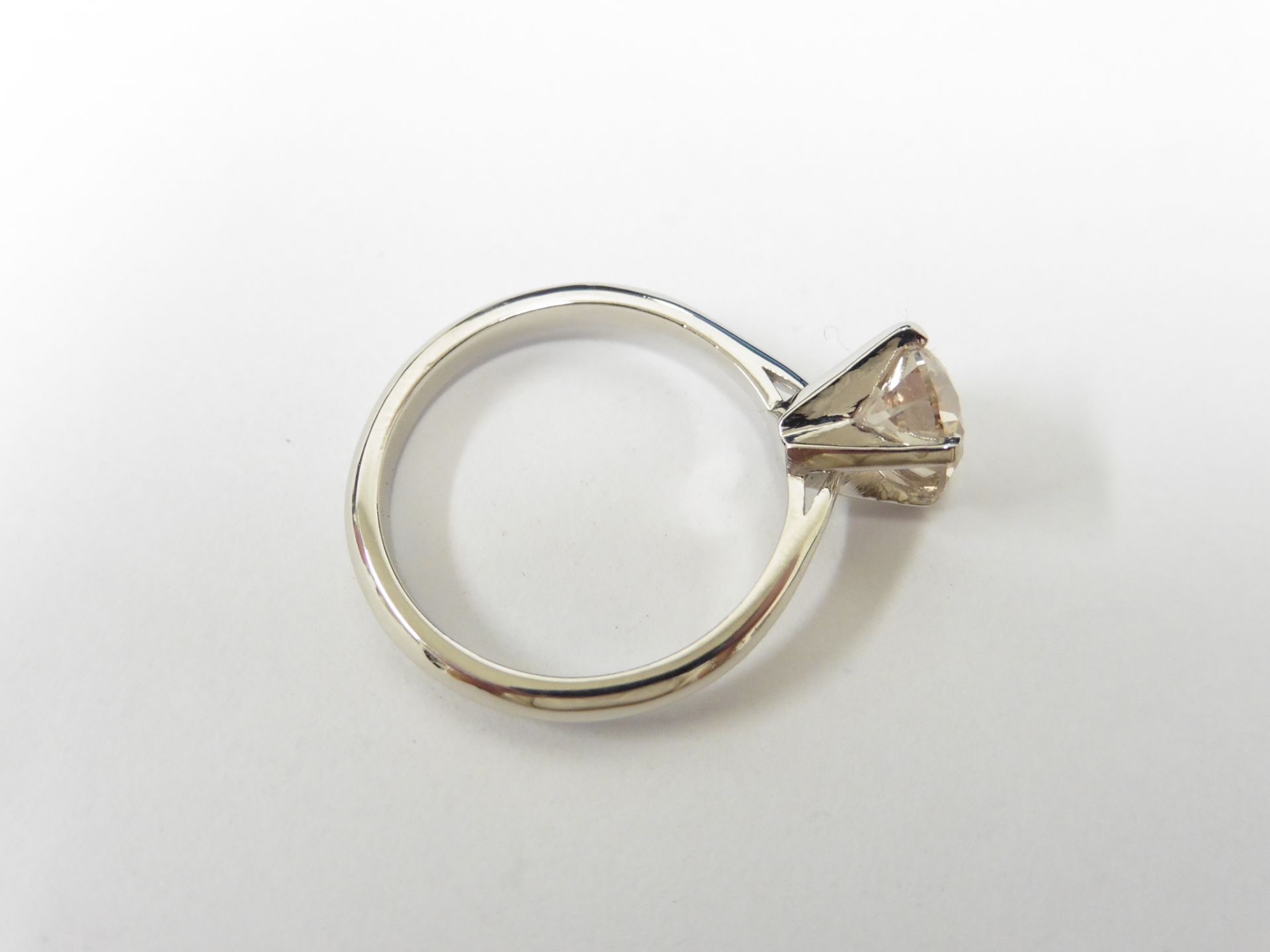 1.27Ct Diamond Solitaire Ring Set In Platinum. - Image 2 of 3