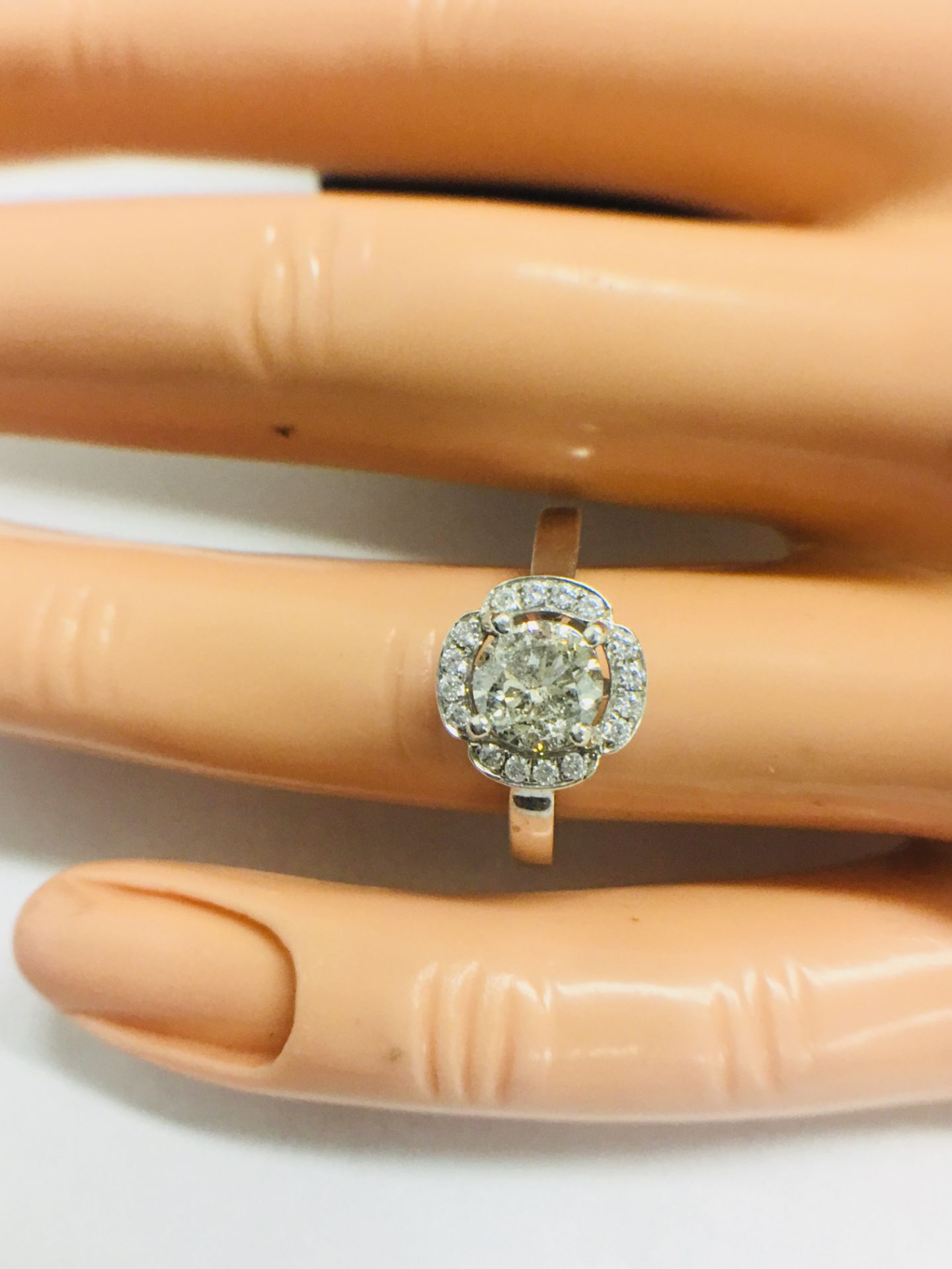 Platinum Art Deco Style Diamond Ring, - Image 10 of 10