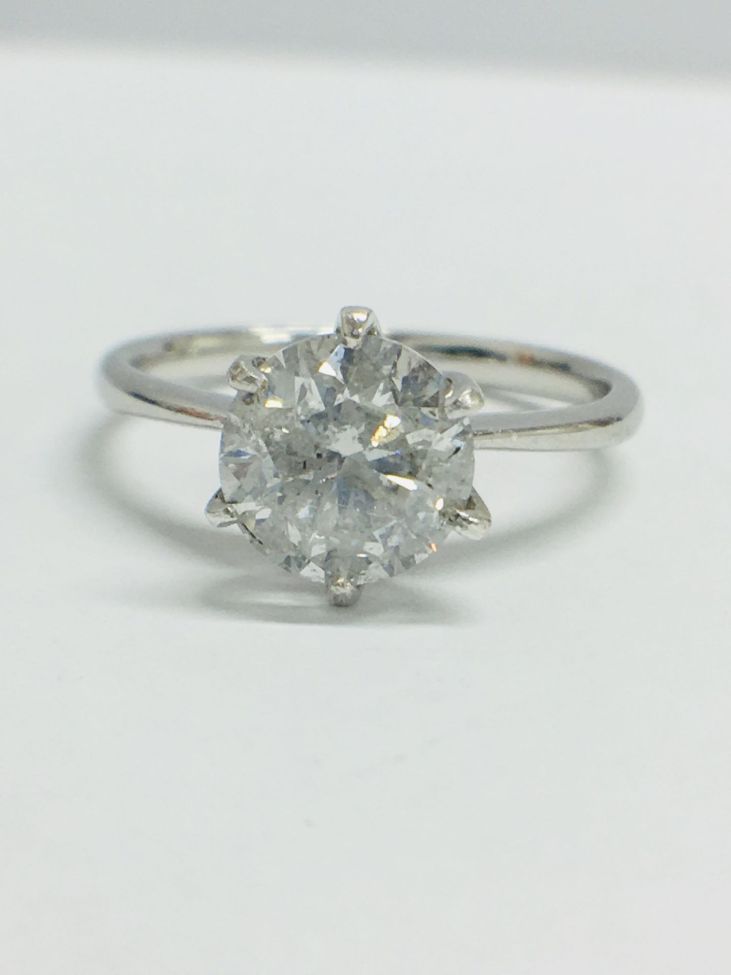 1.80Ct Diamond Solitaire Ring Set In Platinum Setting. - Image 9 of 10