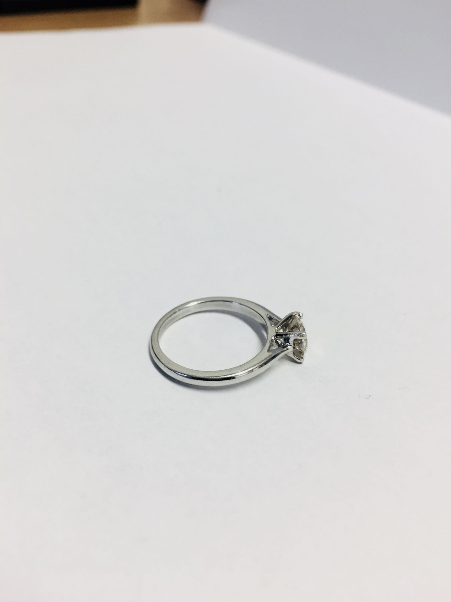 1.13Ct Diamond Solitaire Ring Set In Platinum. - Image 4 of 4