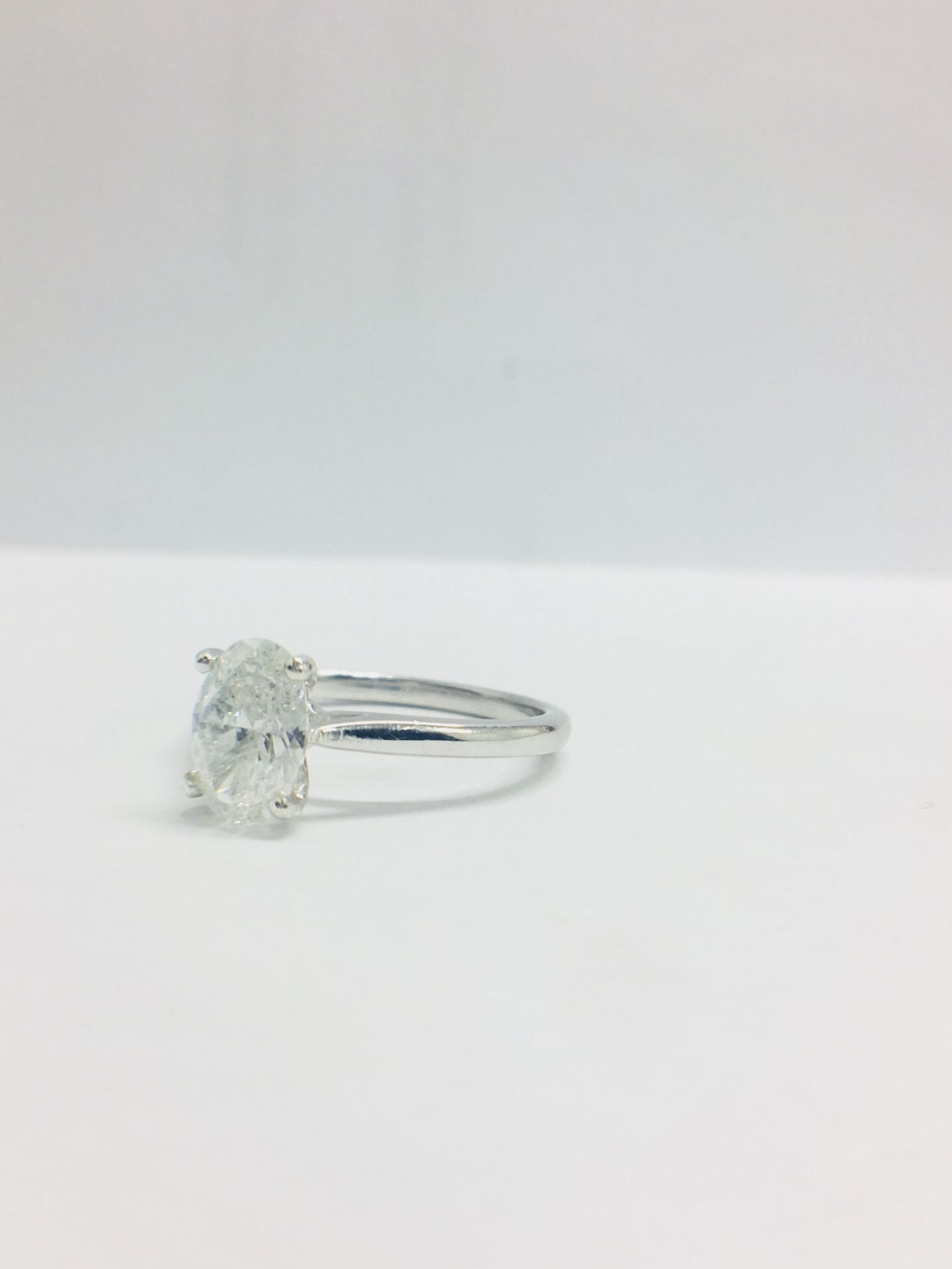1Ct Oval Cut Diamond Solitaire Ring, - Image 2 of 11