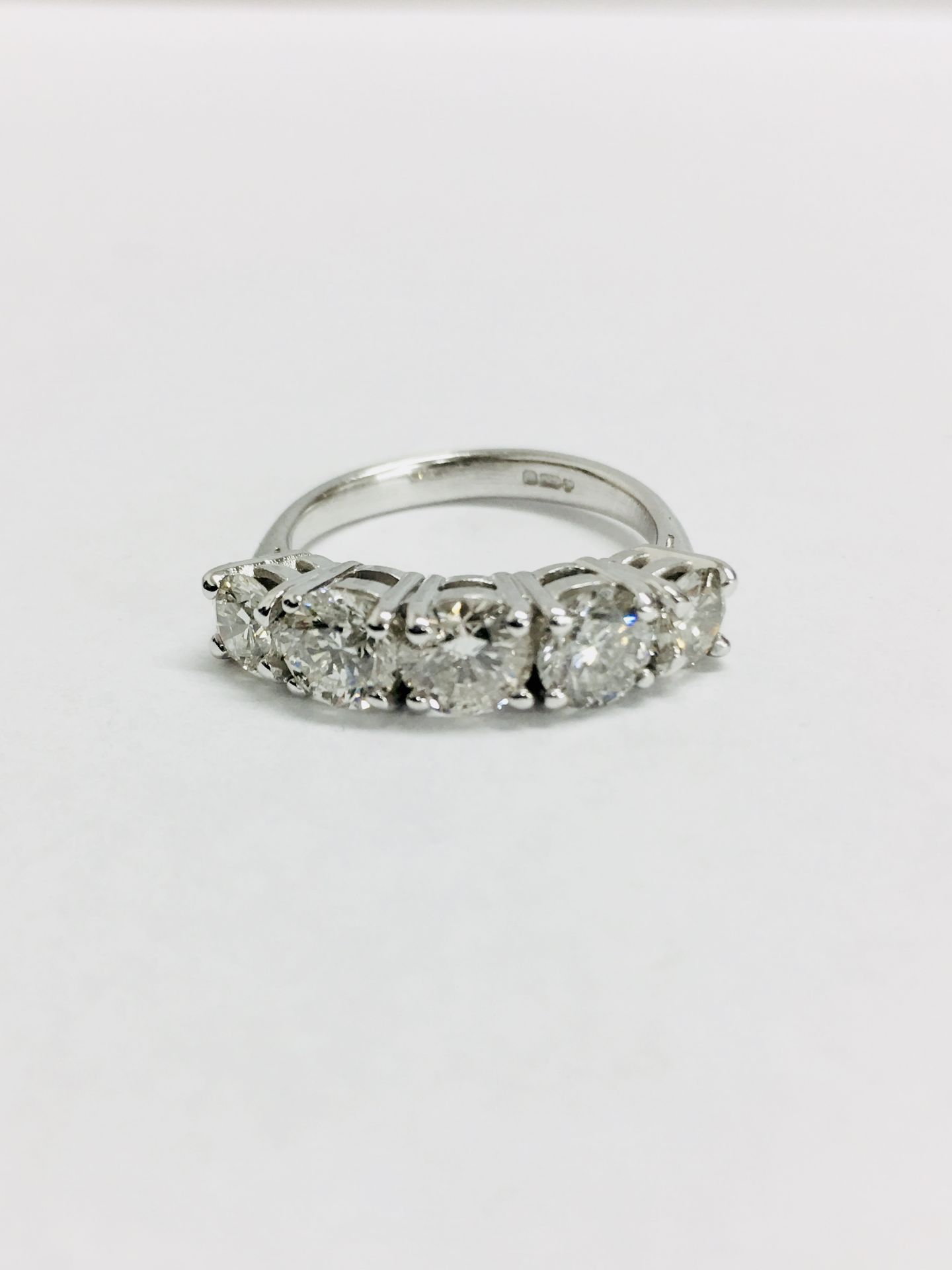 2.10Ct Diamond 5 Stone Ring, - Image 2 of 19