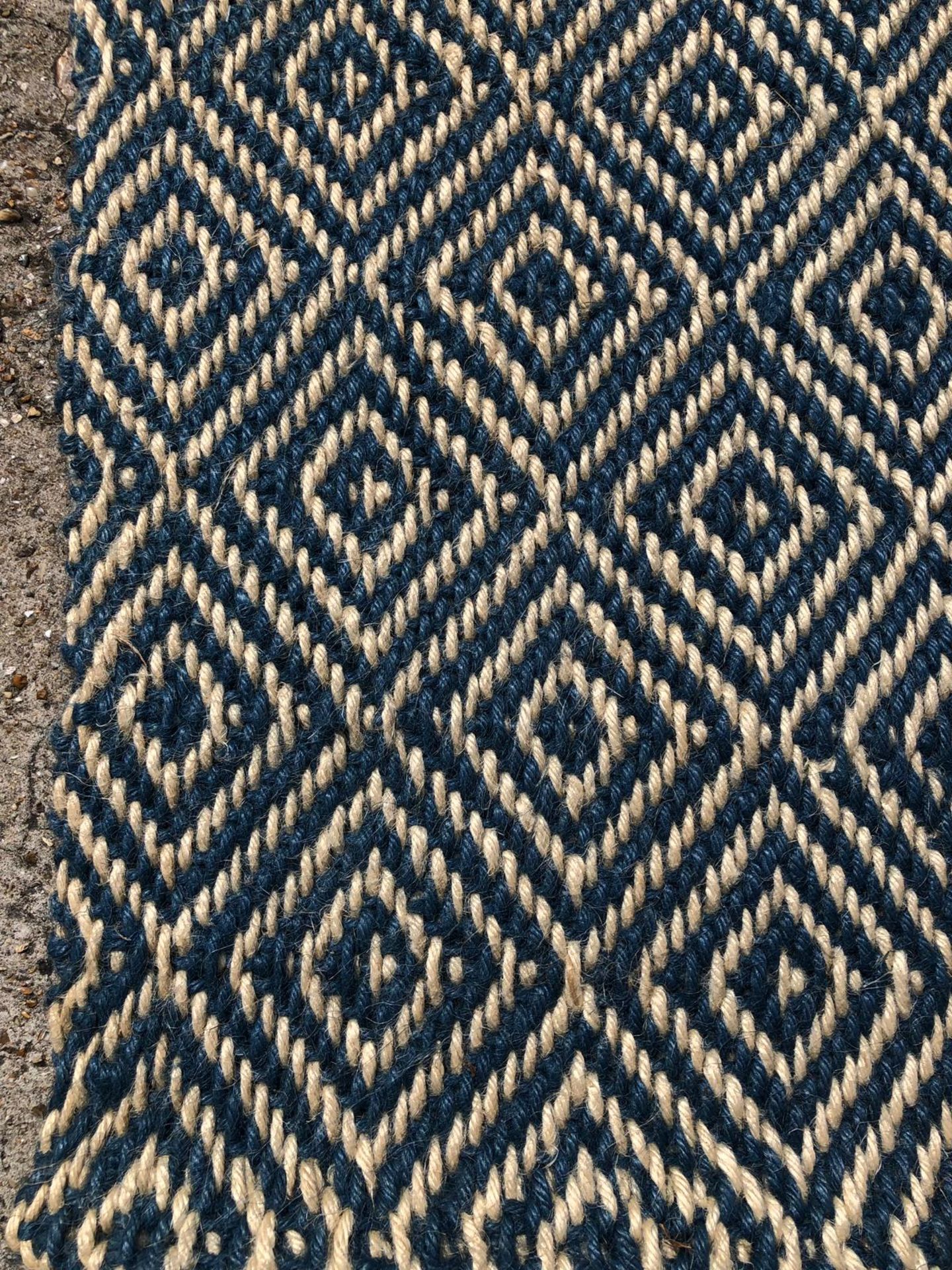 Enormous Rug From The Far East 9M x 4M Diamond Pattern Beautiful - Image 3 of 3