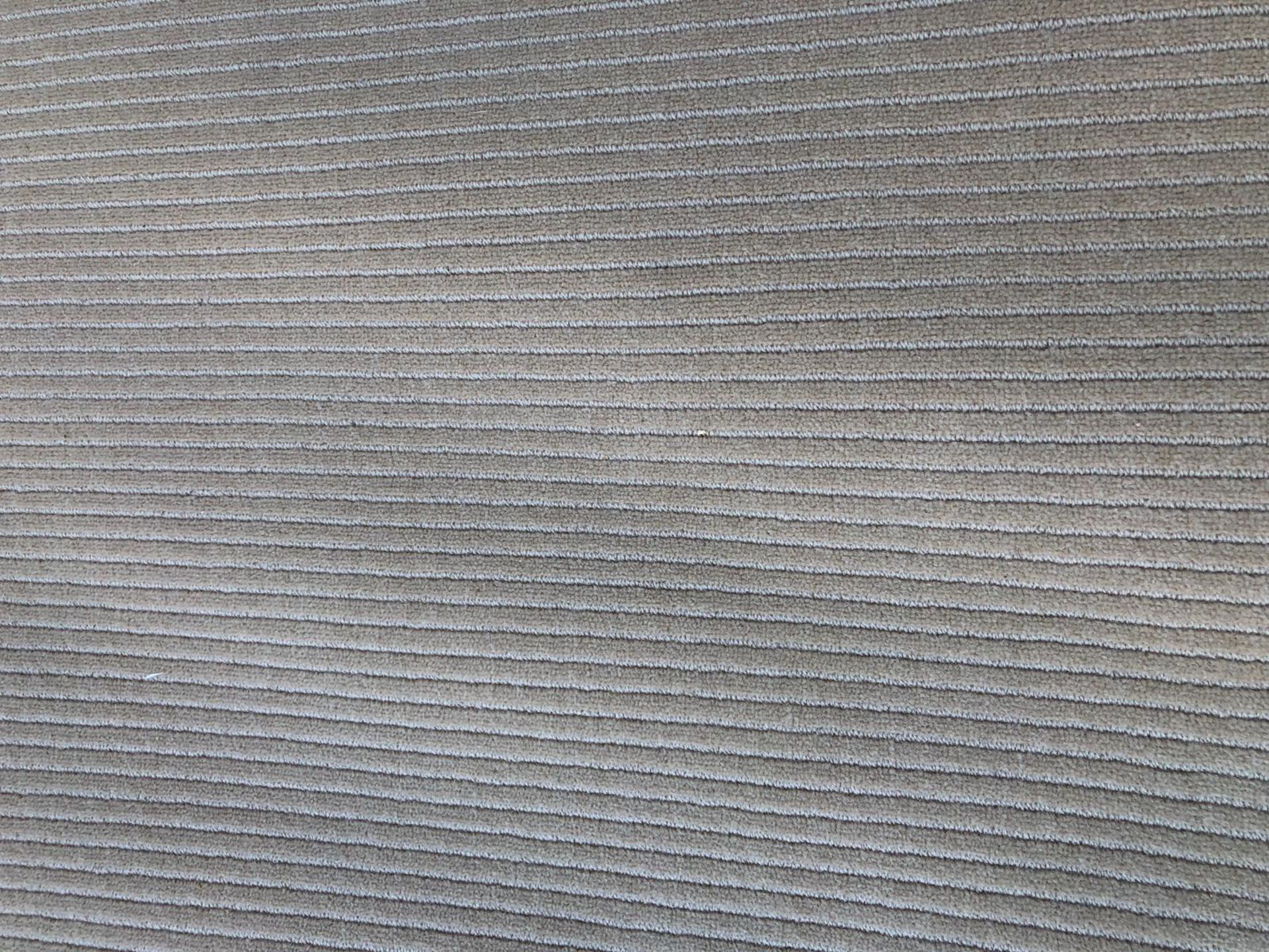 Plain Wheat / Cream Stripe Wool 4M x 2.97M