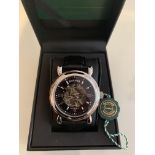 Limited Edition Hand Assembled GAMAGES Skeleton Automatic Steel – 5 Year Warranty & Free Delivery