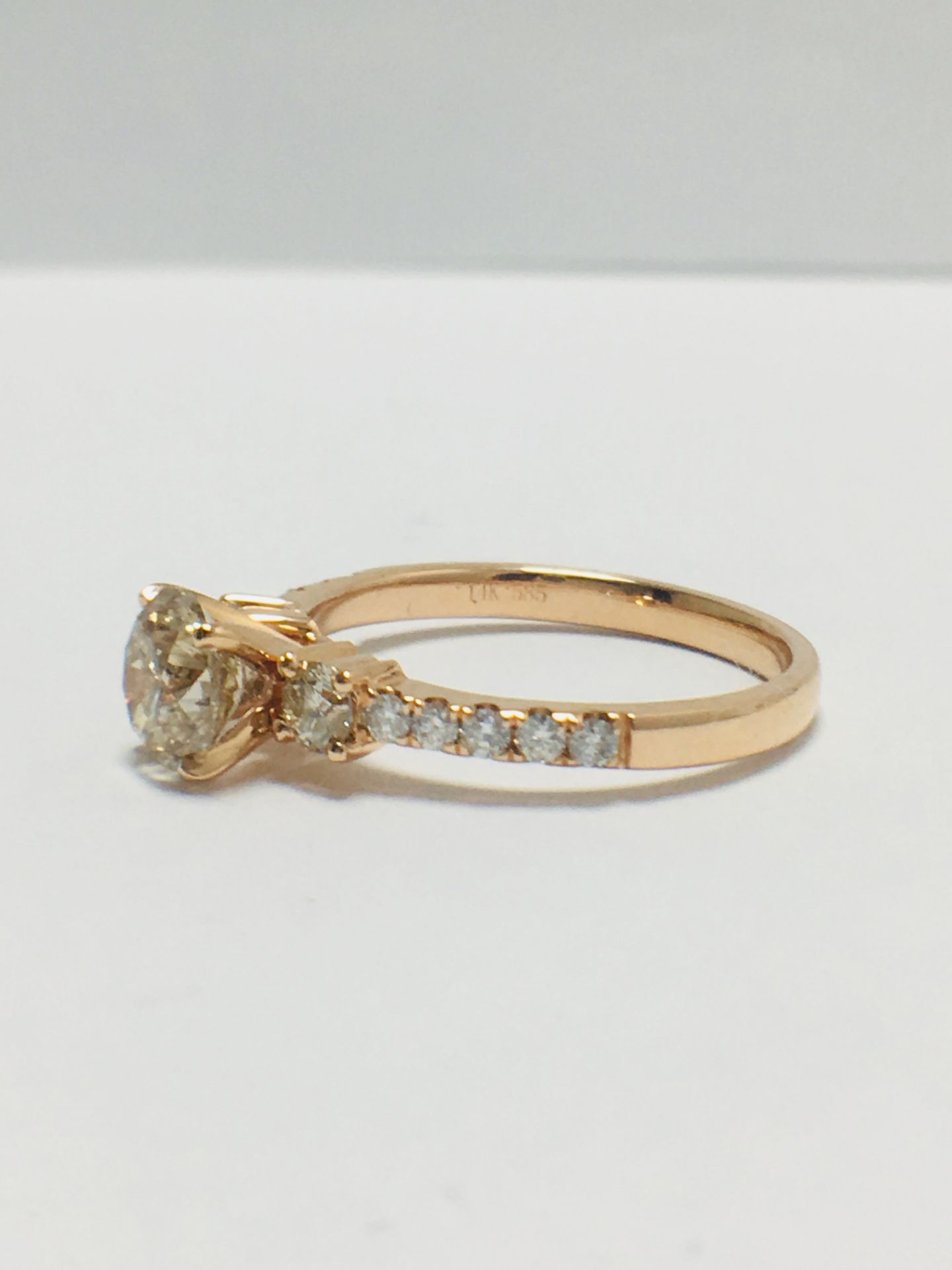 14ct Rose Gold Diamond Ring - Image 3 of 9