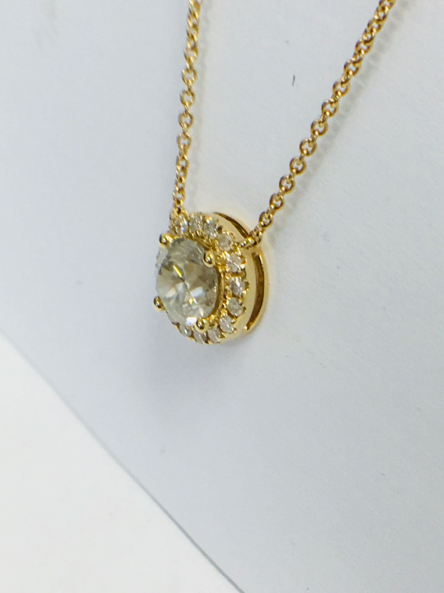 18ct Yellow Gold Diamond Necklace - Image 4 of 7