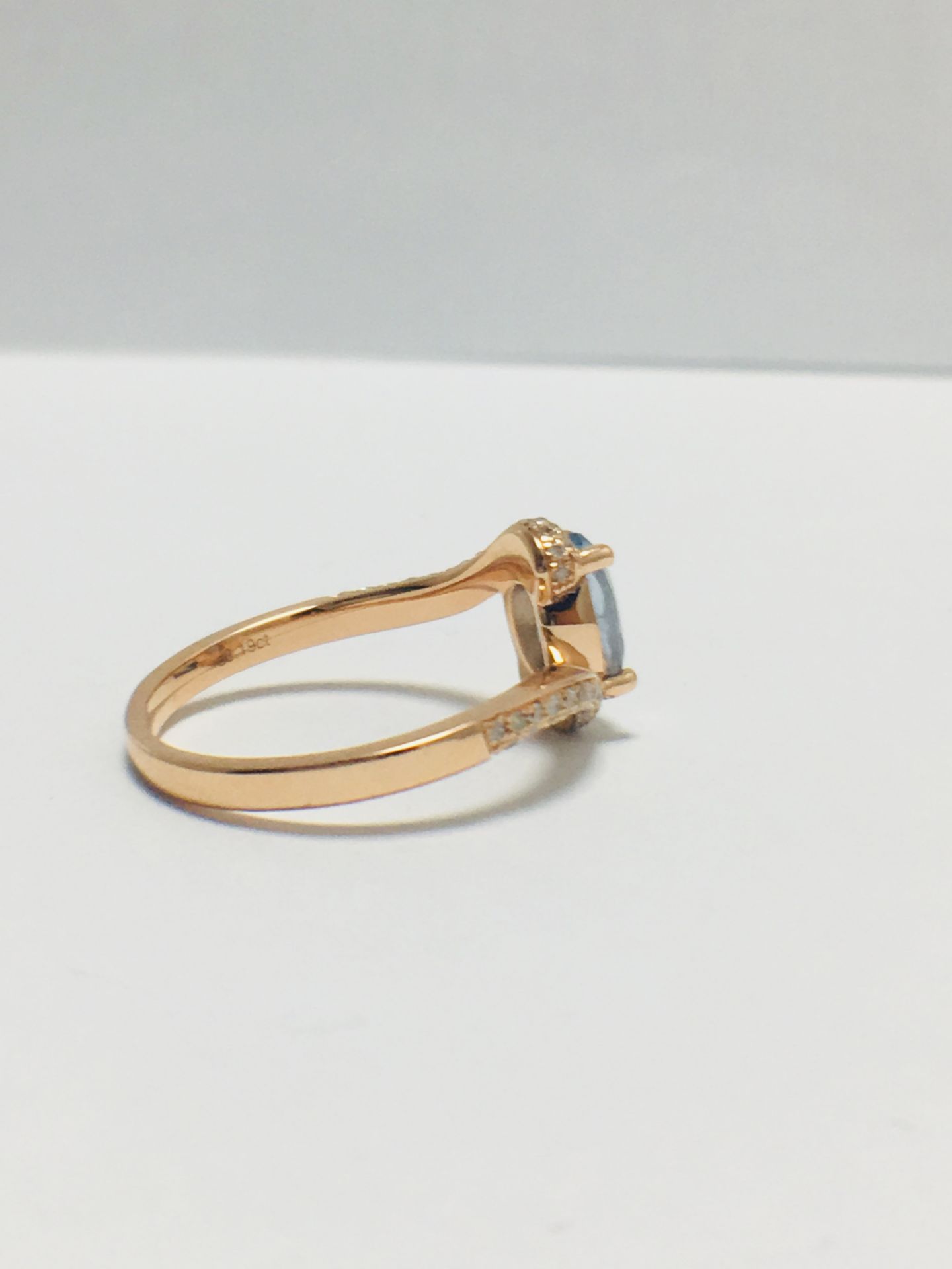 14ct Rose Gold Sapphire & Diamond Ring - Image 5 of 8