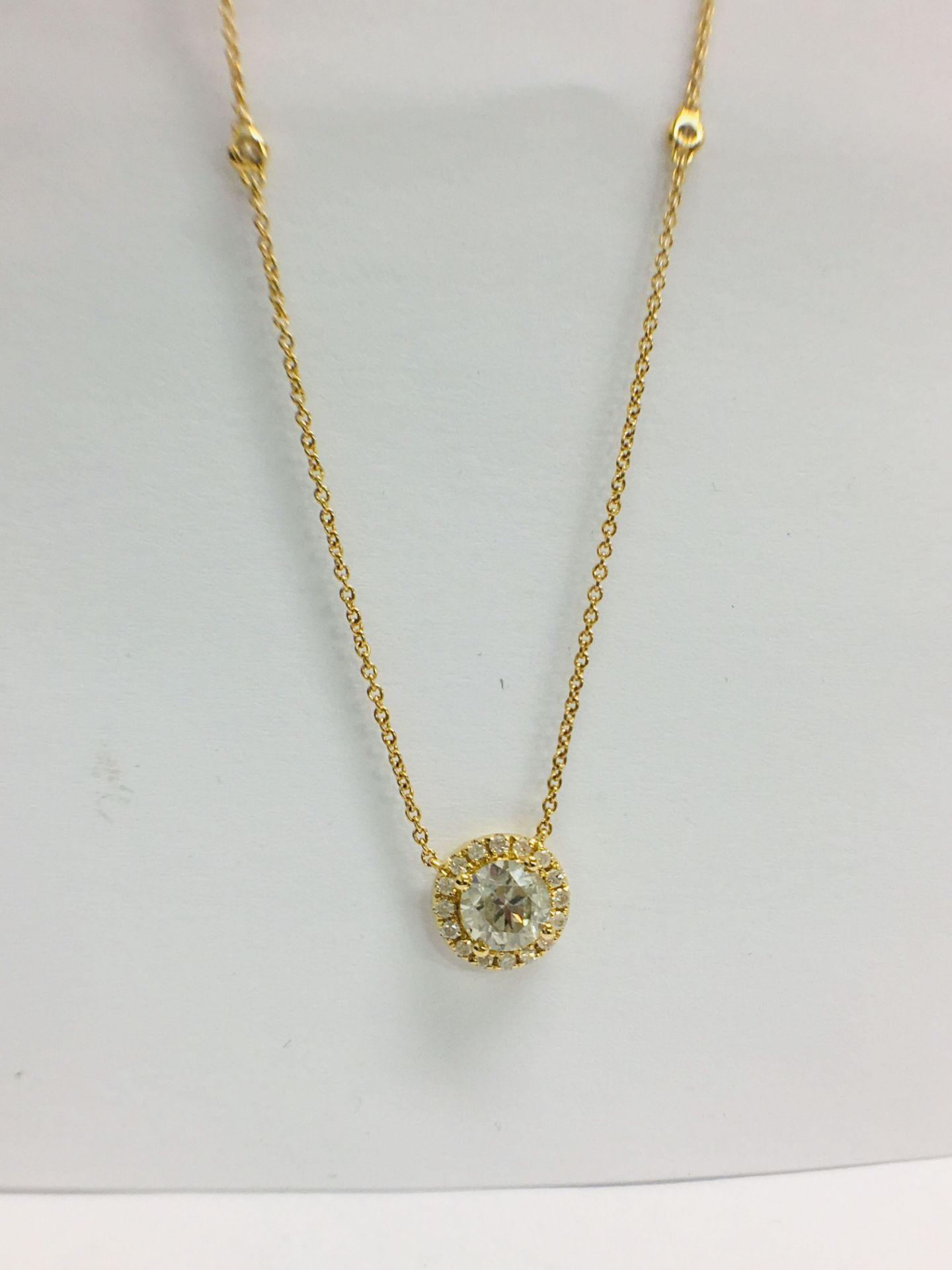 18ct Yellow Gold Diamond Necklace - Image 5 of 7