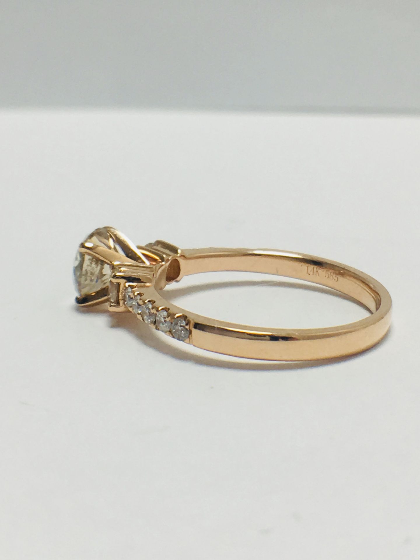 14ct Rose Gold Diamond Ring - Image 4 of 9