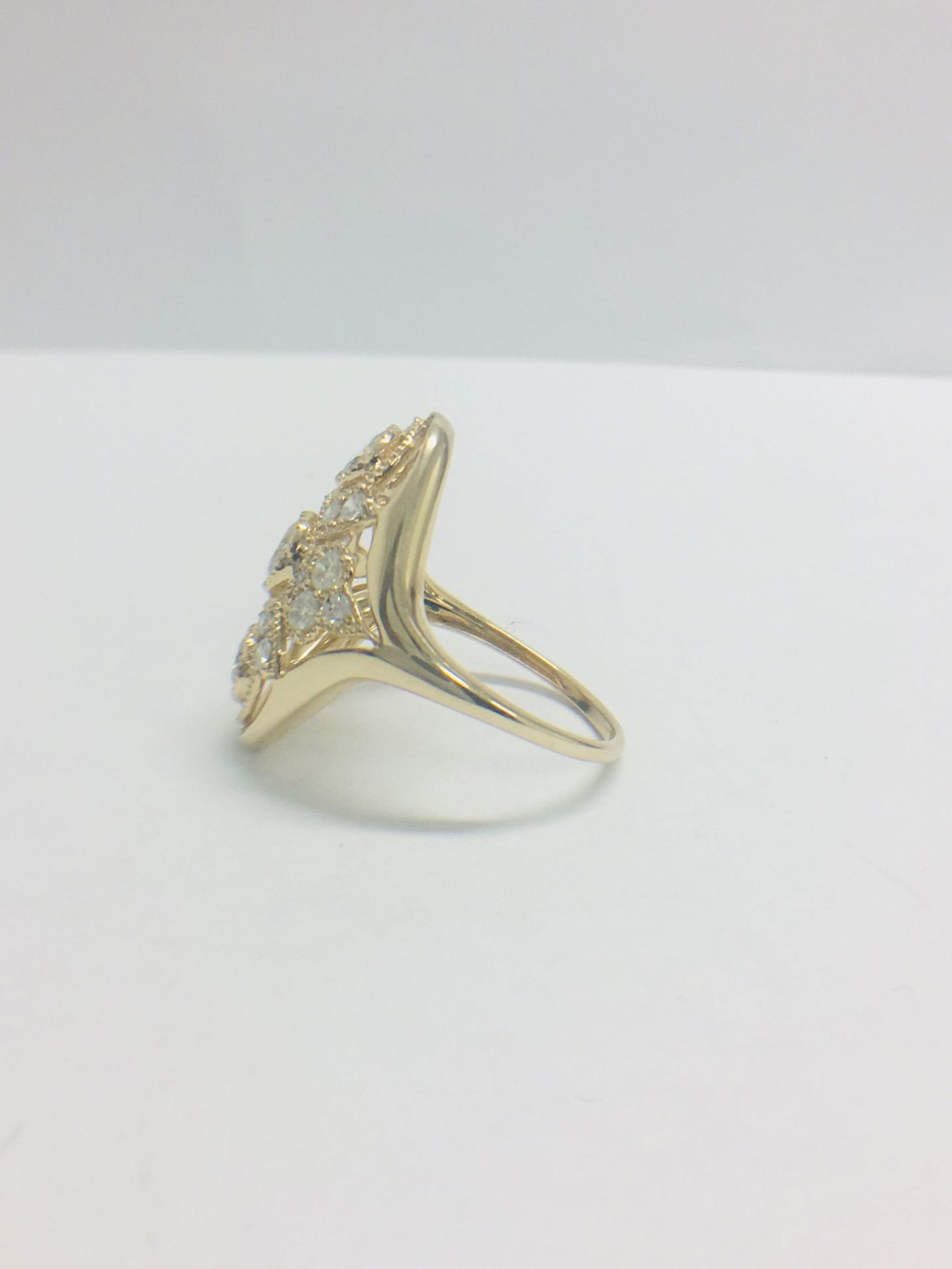 14ct Yellow Gold Diamond Ring - Image 3 of 8