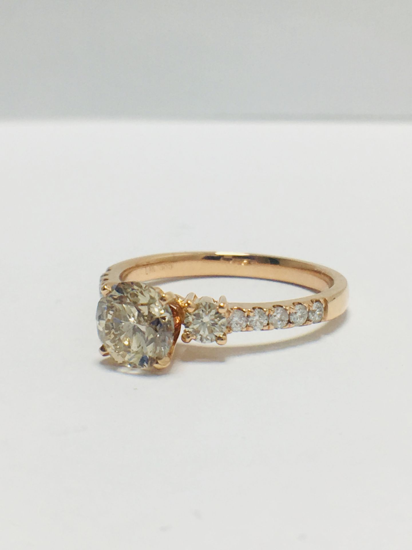 14ct Rose Gold Diamond Ring - Image 2 of 9