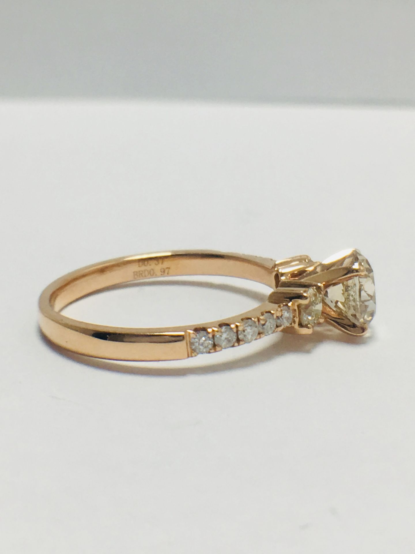 14ct Rose Gold Diamond Ring - Image 8 of 9