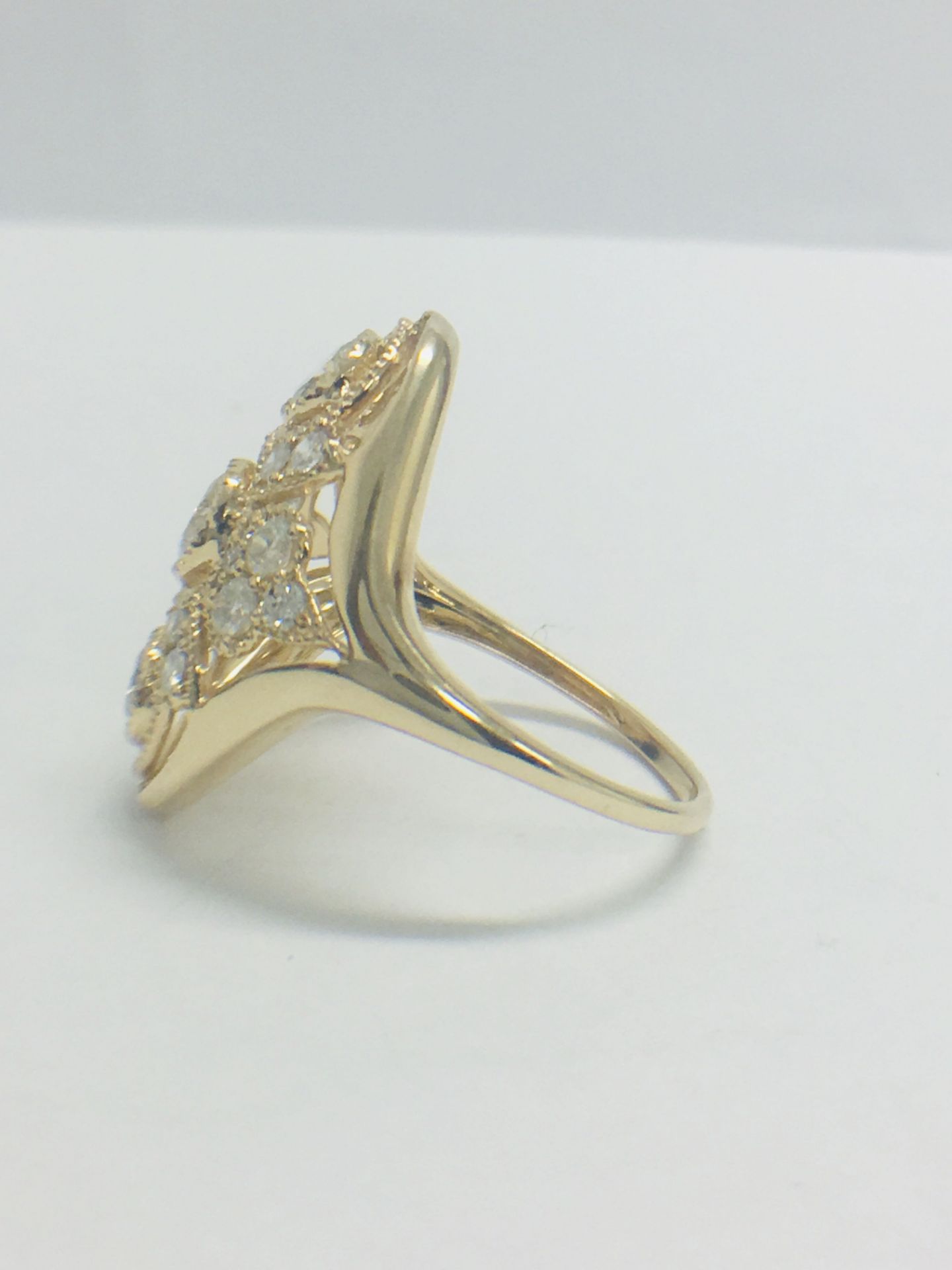 14ct Yellow Gold Diamond Ring - Image 4 of 8