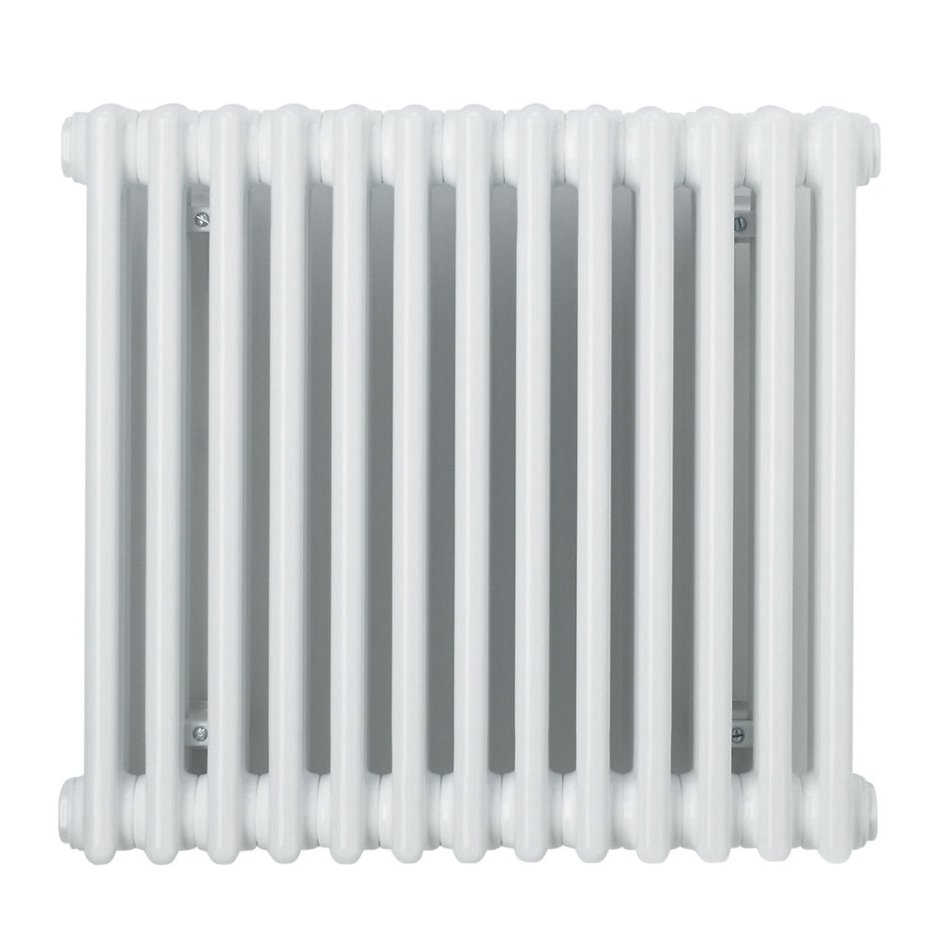 (OS171) 600 X 628MM 4-COLUMN HORIZONTAL RADIATOR WHITE. Classic steel column radiators with timeless - Image 2 of 2