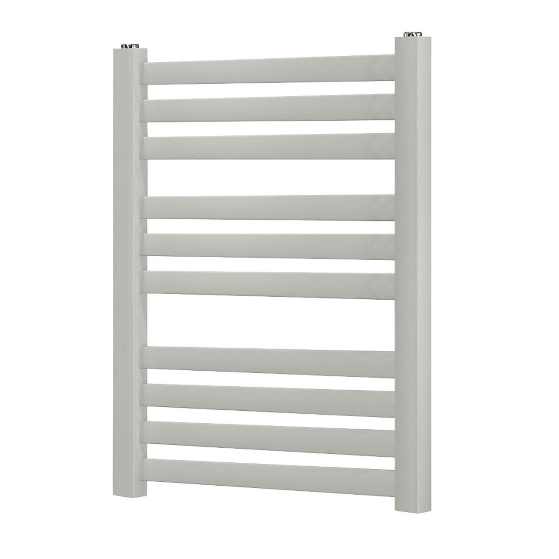 (OS129) 600 X 500MM BLYSS TOWEL RADIATOR SILVER MATT. High quality powder-coated steel construction. - Image 2 of 2