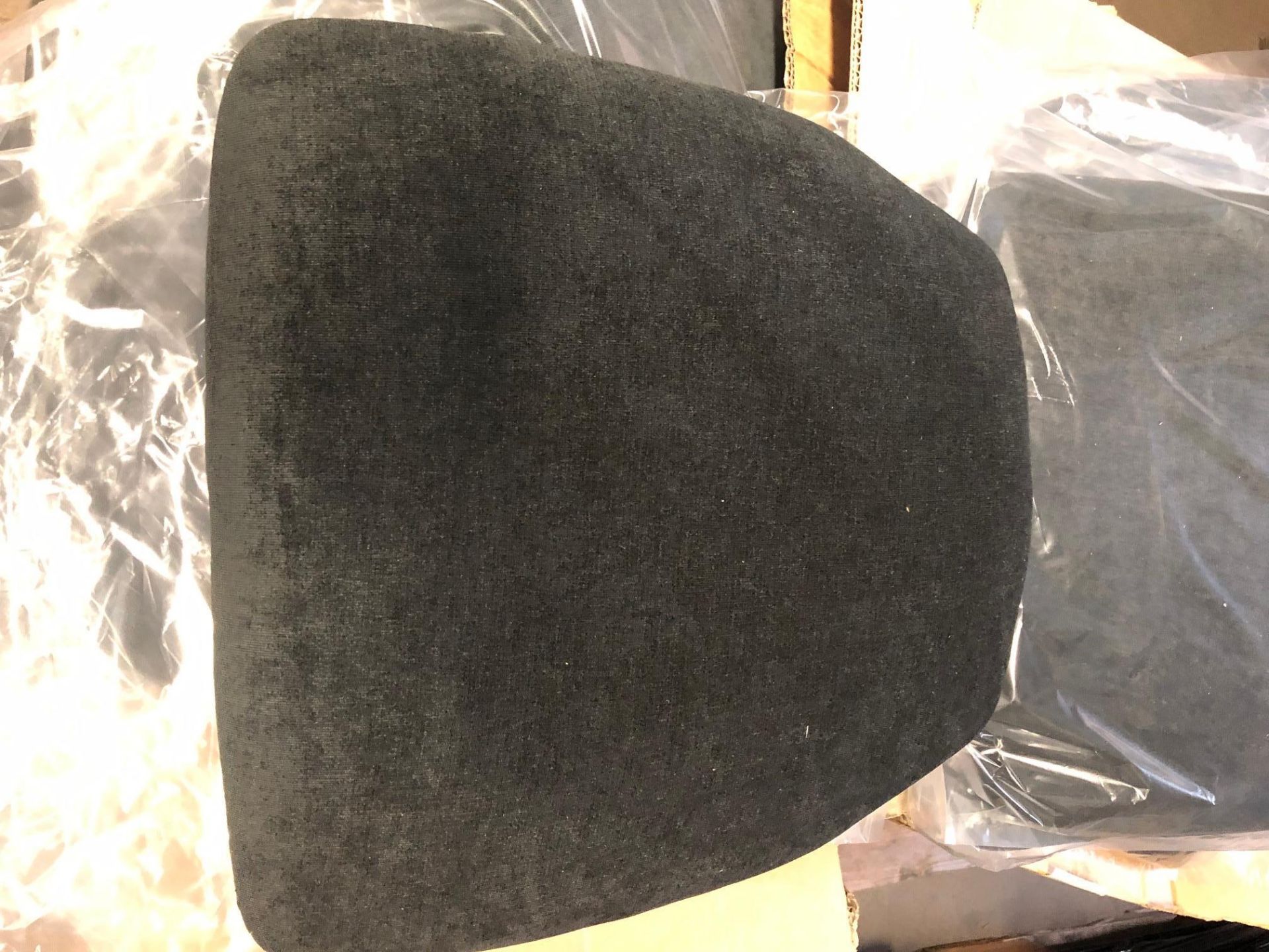 50 x Black velour seat pads for crystal chairs