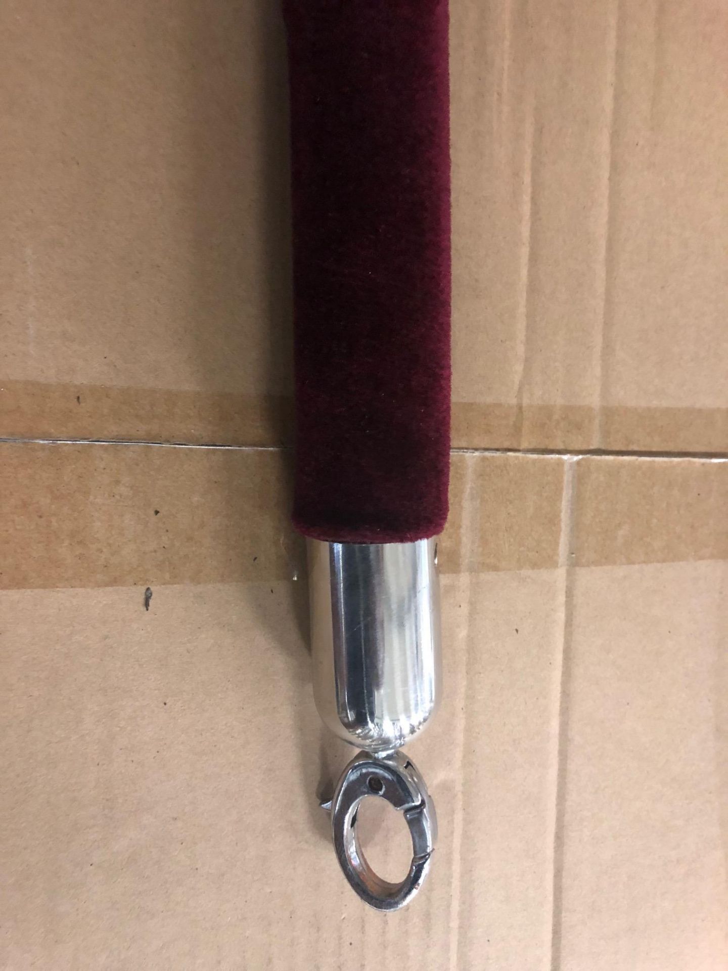 48 x burgundy barrier ropes with chrome ends