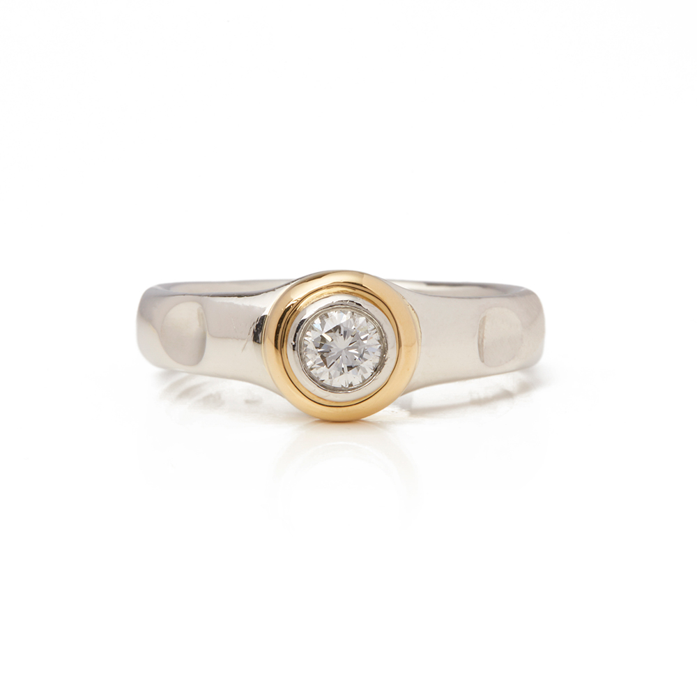 Platinum & 18k Yellow Gold Solitaire 0.45ct Diamond Paloma Picasso Ring - Image 8 of 8