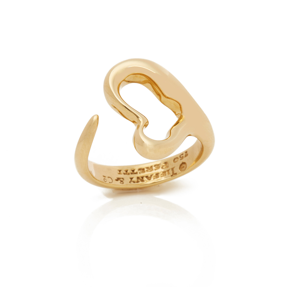 18k Yellow Gold Open Heart Elsa Peretti Ring